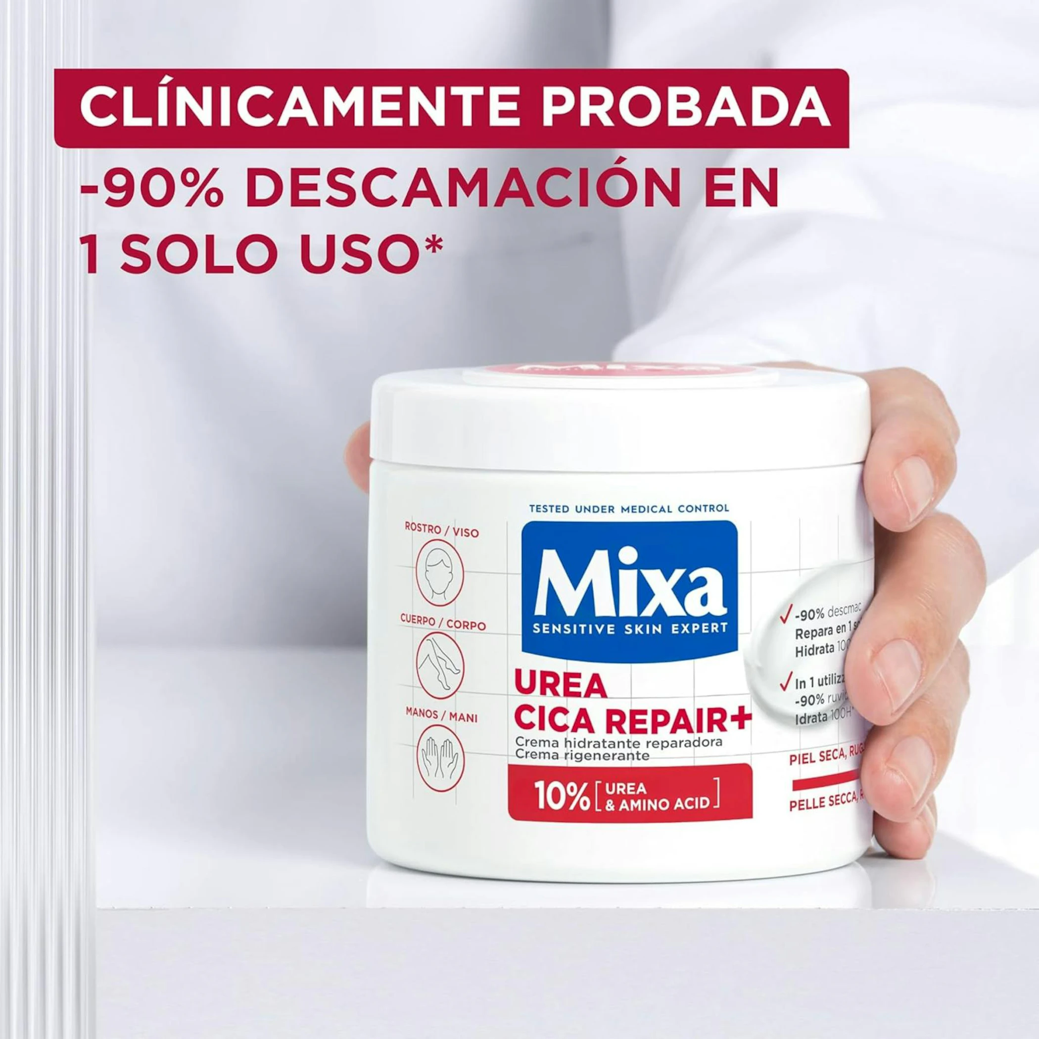 Creme Ureia Cica Repair+ Mixa 400Ml