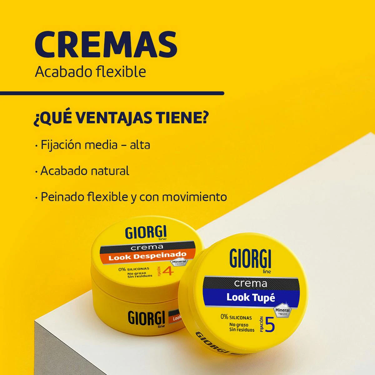 Creme Penteado Giorgi Line Look Tupé Fixação Extrema Frasco 125Ml