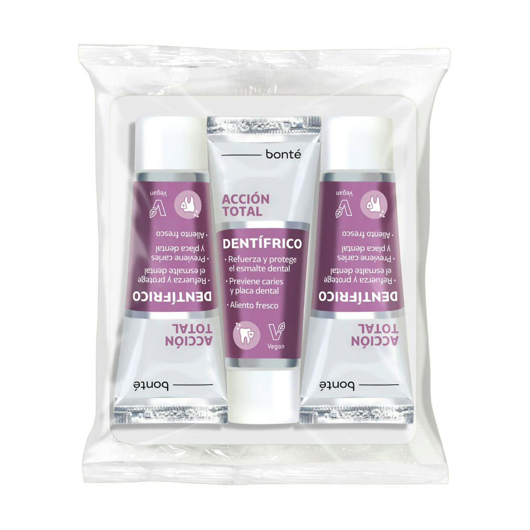 Dentífrico Acción Total Bonté Pack Viaje 3x25Ml 0