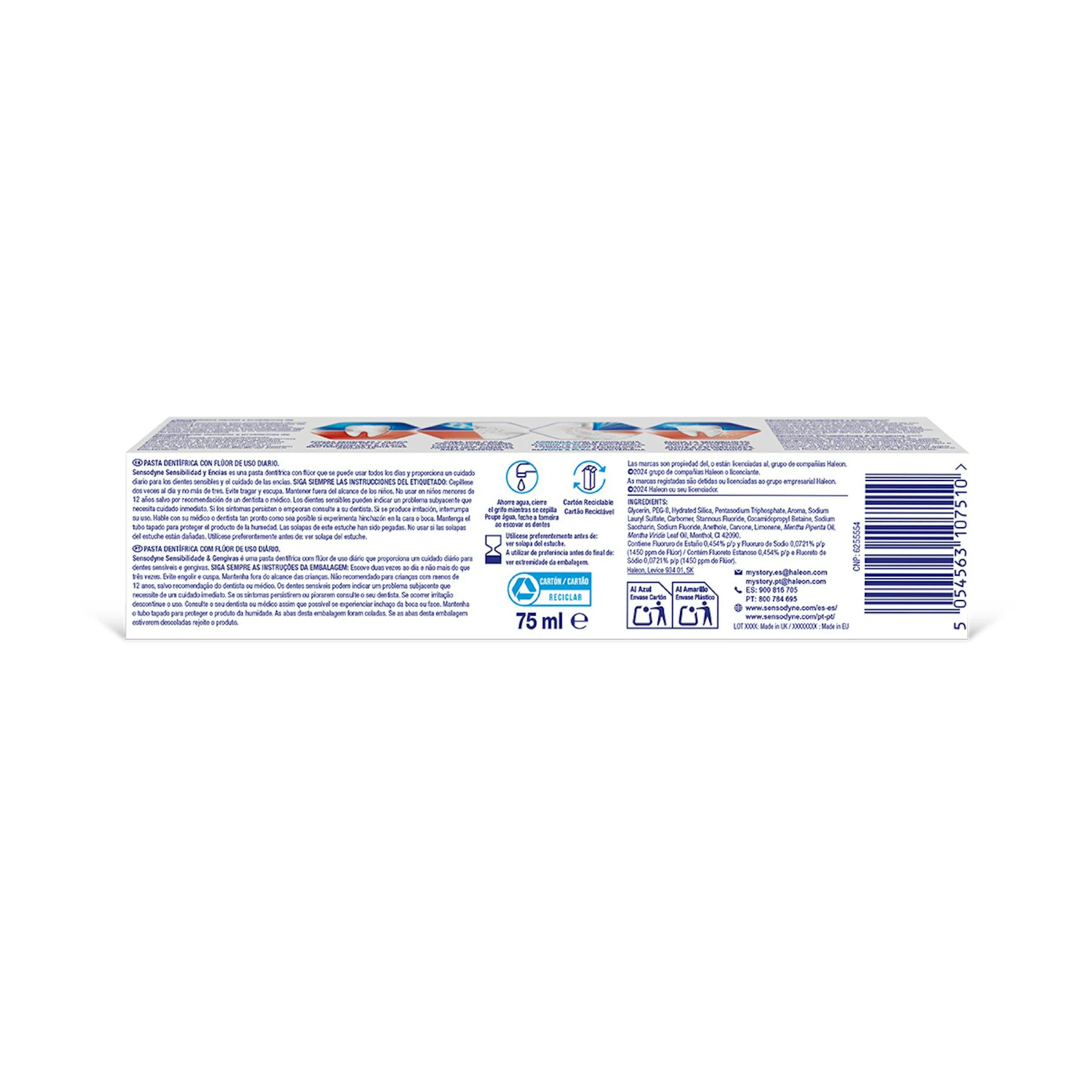 Pasta De Dientes Sensibilidad Y Encías Sensodyne 75Ml