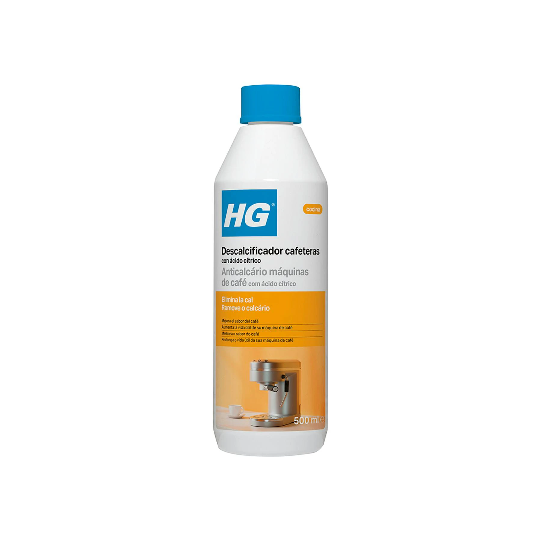 Descalcificador Cafeteras Con Ácido Cítrico HG 500Ml