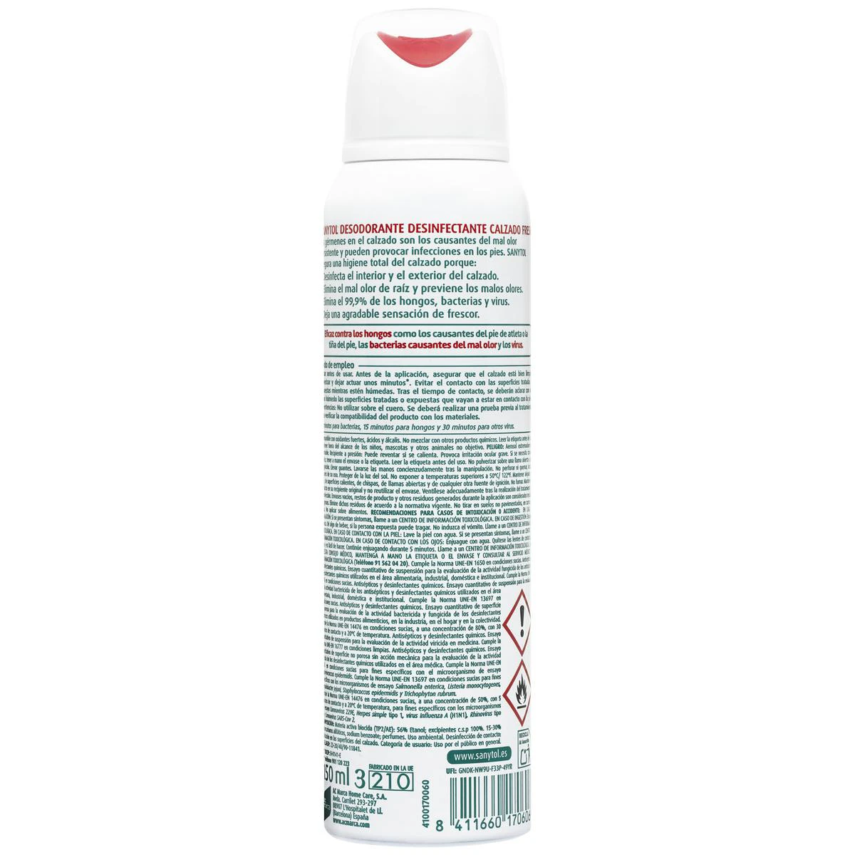 Desodorante Desinfectante De Calzado Sanytol 150Ml