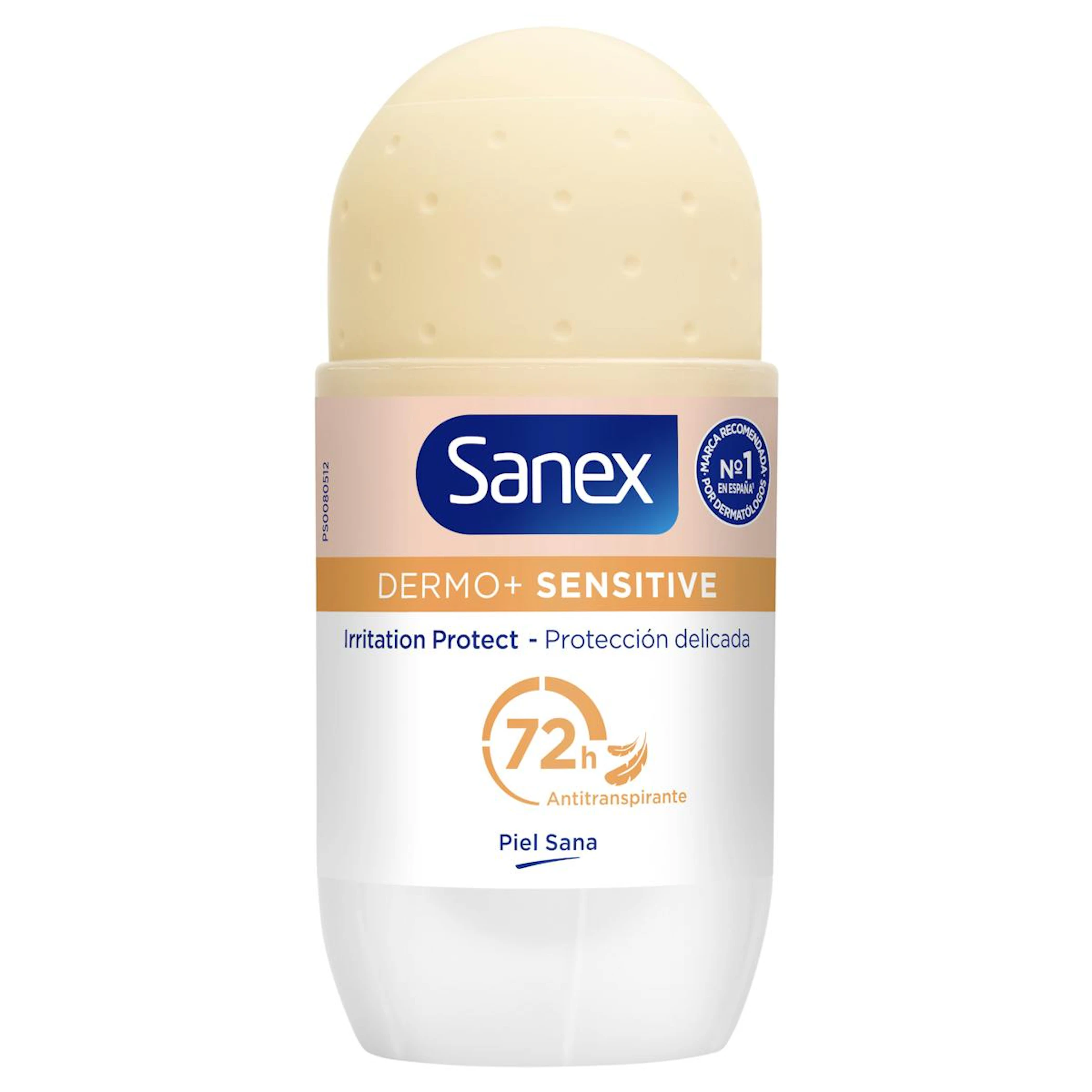 Desodorante Roll-On Dermo+ Sensitive 72H Antitranspirante Sanex 50Ml 0