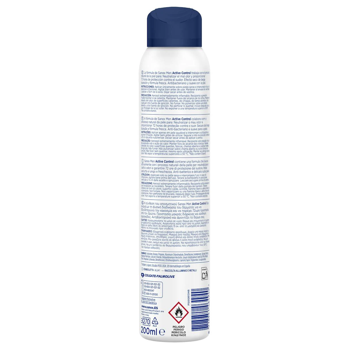 Desodorizante Spray Active Control Sanex Men 200Ml