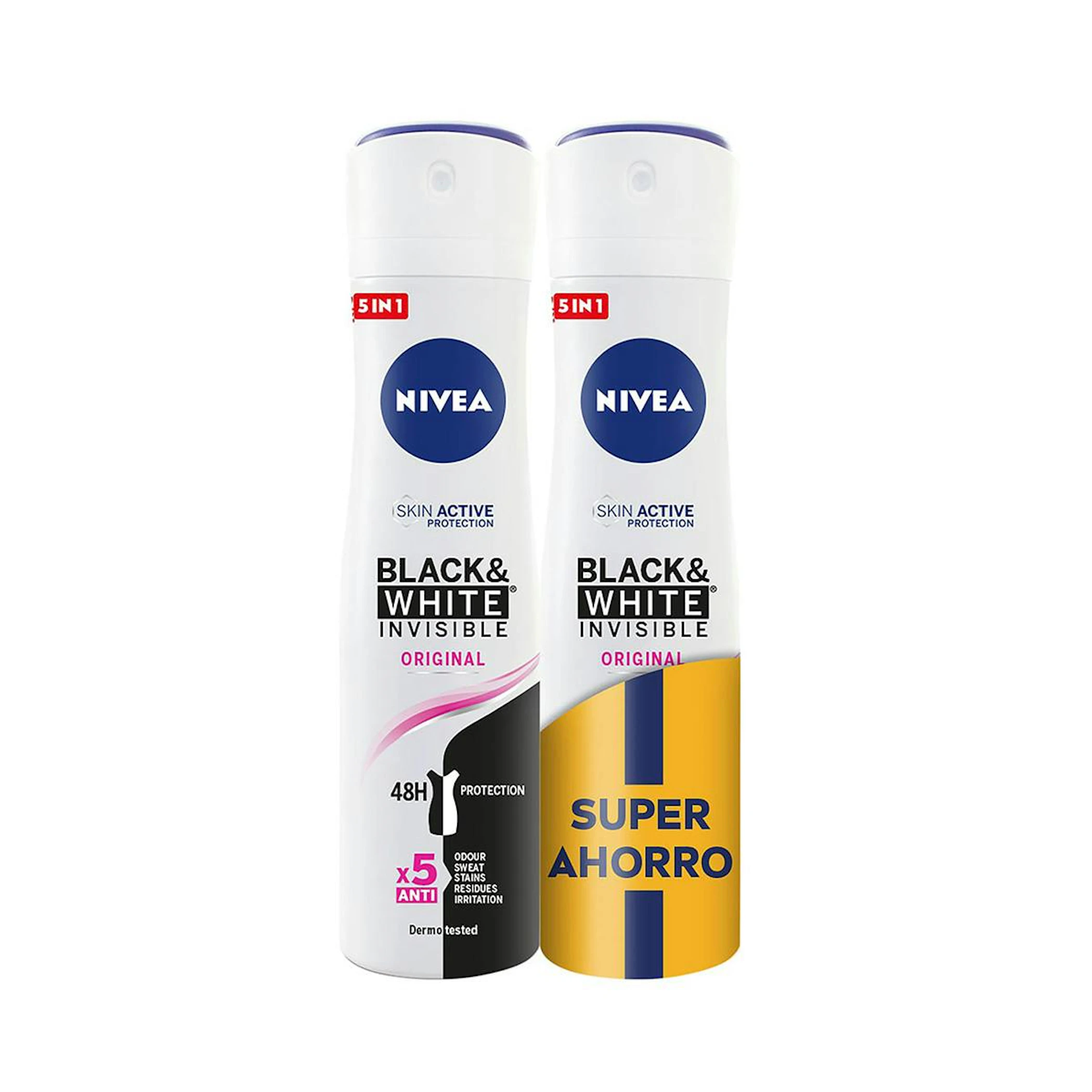 Desodorante Spray Black & White Invisible Original Nivea Pack 2 Uds 0