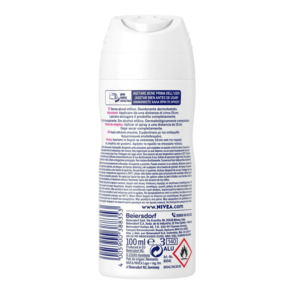 Desodorante Spray Black & White Original Nivea 100Ml