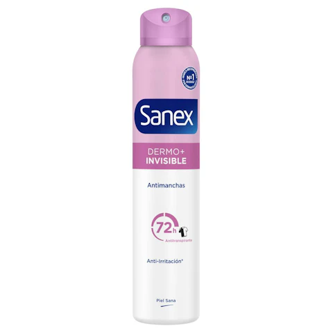 Desodorante Spray Sanex Ph Balance Dermo Invisible Protección 24H 200Ml