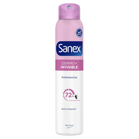 Desodorante Spray Sanex Ph Balance Dermo Invisible Protección 24H 200Ml