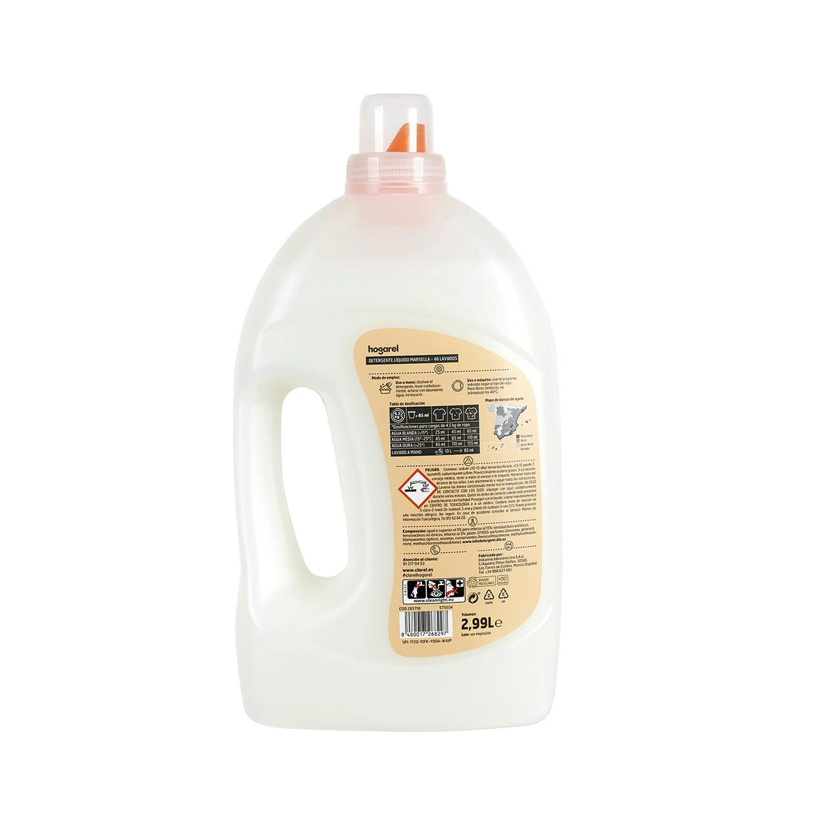 Detergente Líquido Marsella Hogarel 46 Lv