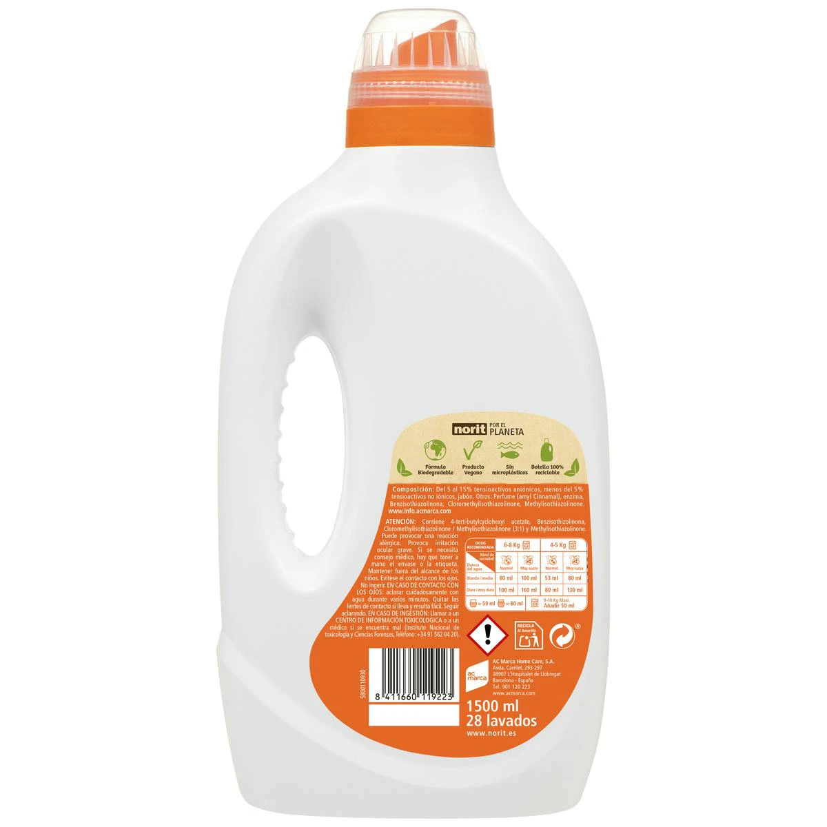 Detergente Líquido Ropa De Color Norit 28 Lv