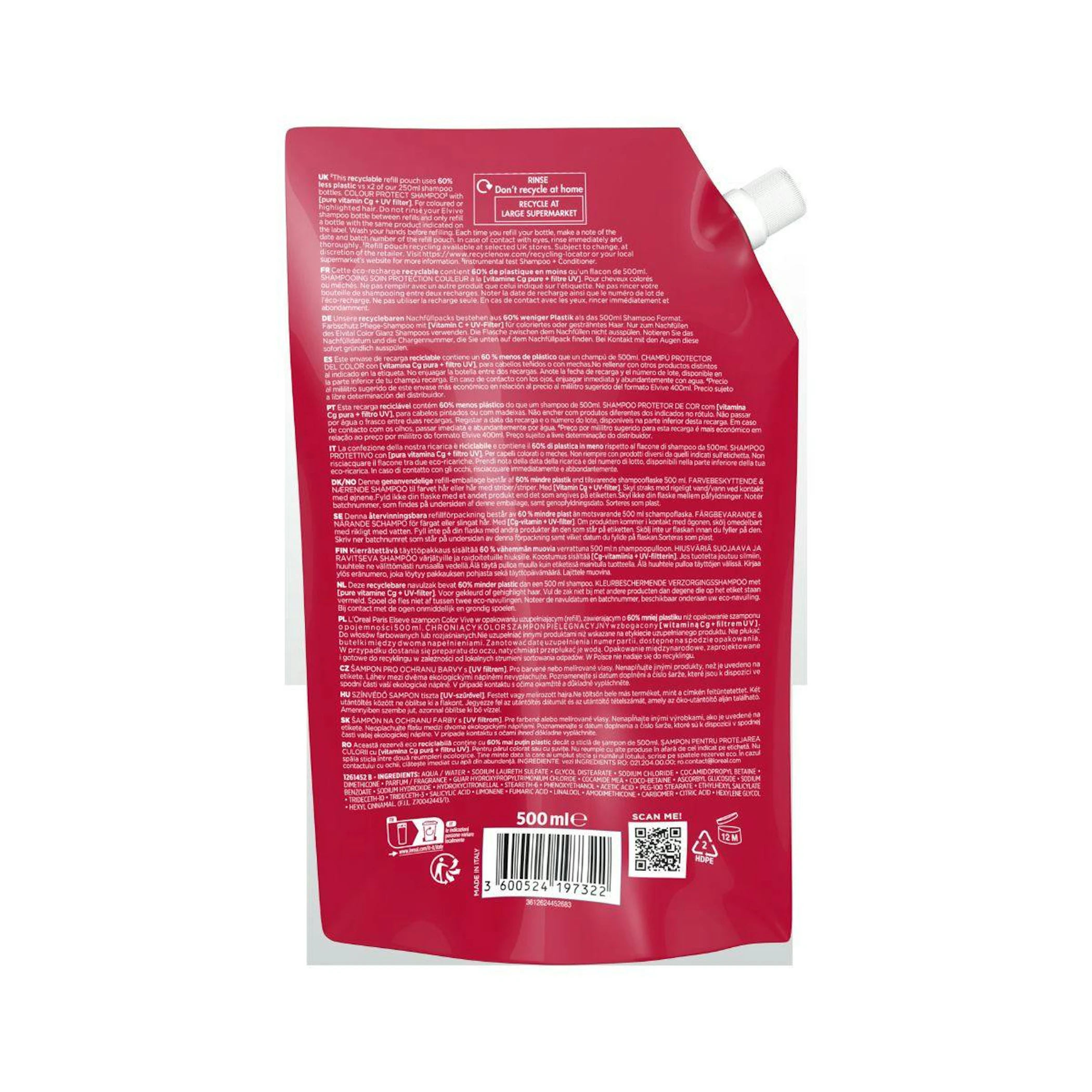 Champú Color Vive Ecopack Elvive 500Ml