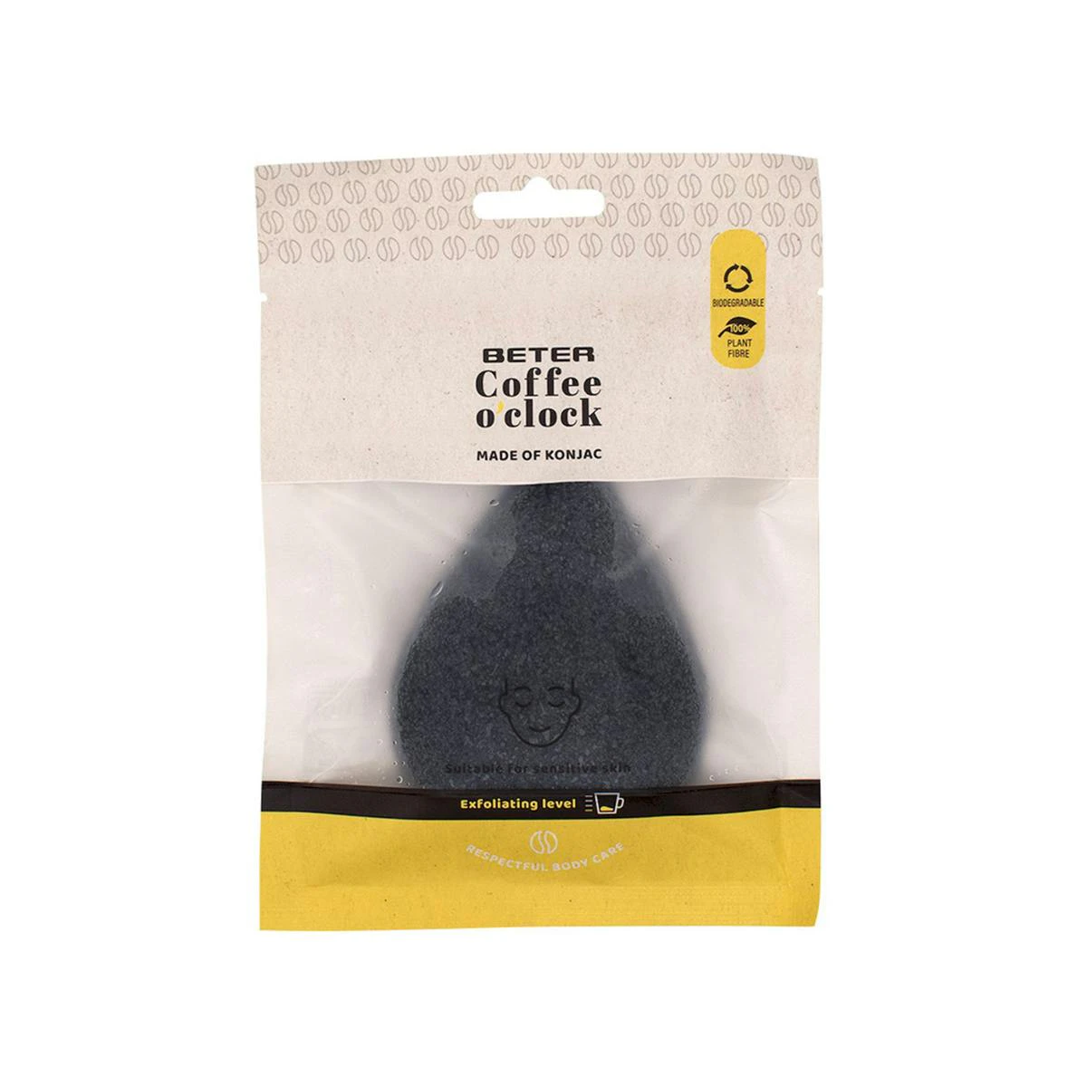 Esponja Facial De Konjac Coffee O Clock Beter