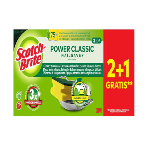 SCOTCH-BRITE Estropajo salvauñas 3 uds