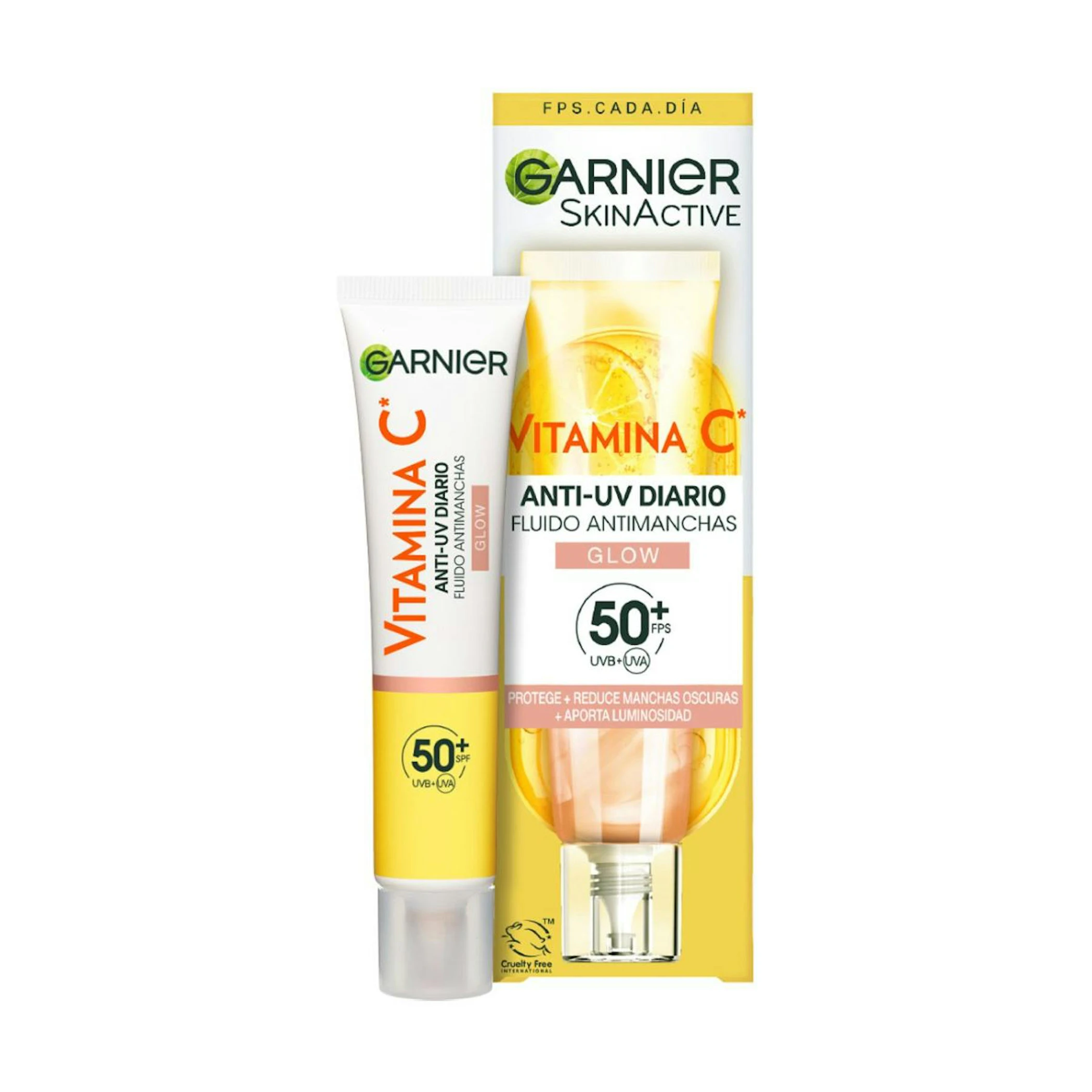 Fluido Facial Glow Antimanchas Vitamina C SPF 50+ Garnier 15Ml 0