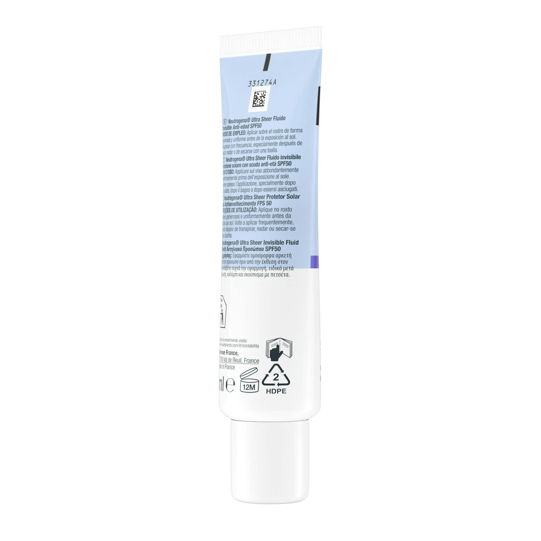 Fluido Solar Ultra Sheer Invisível Anti-Idade SPF50 Neutrogena 50Ml