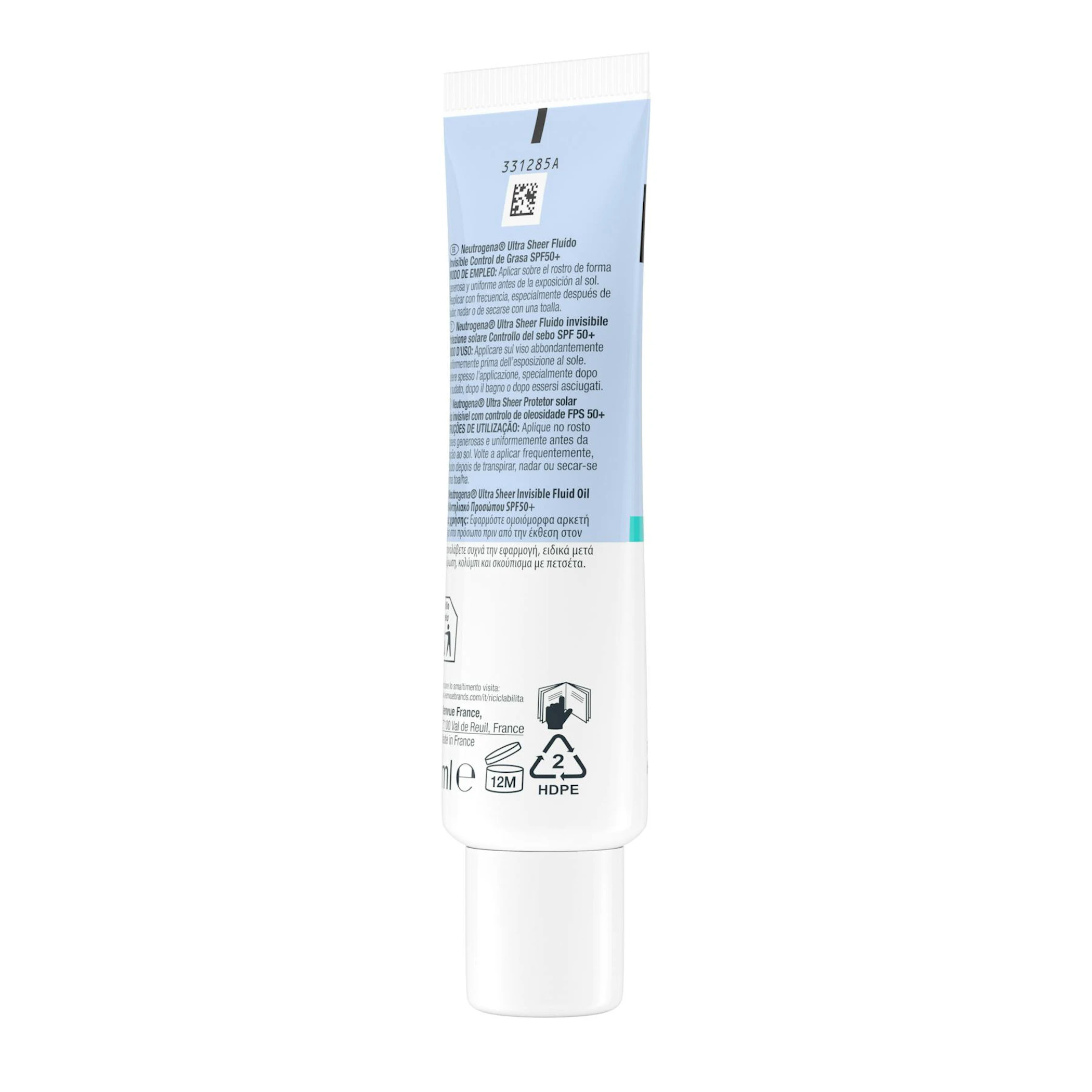 Fluido Solar Ultra Sheer Oil Control SPF50+ Neutrogena 50Ml