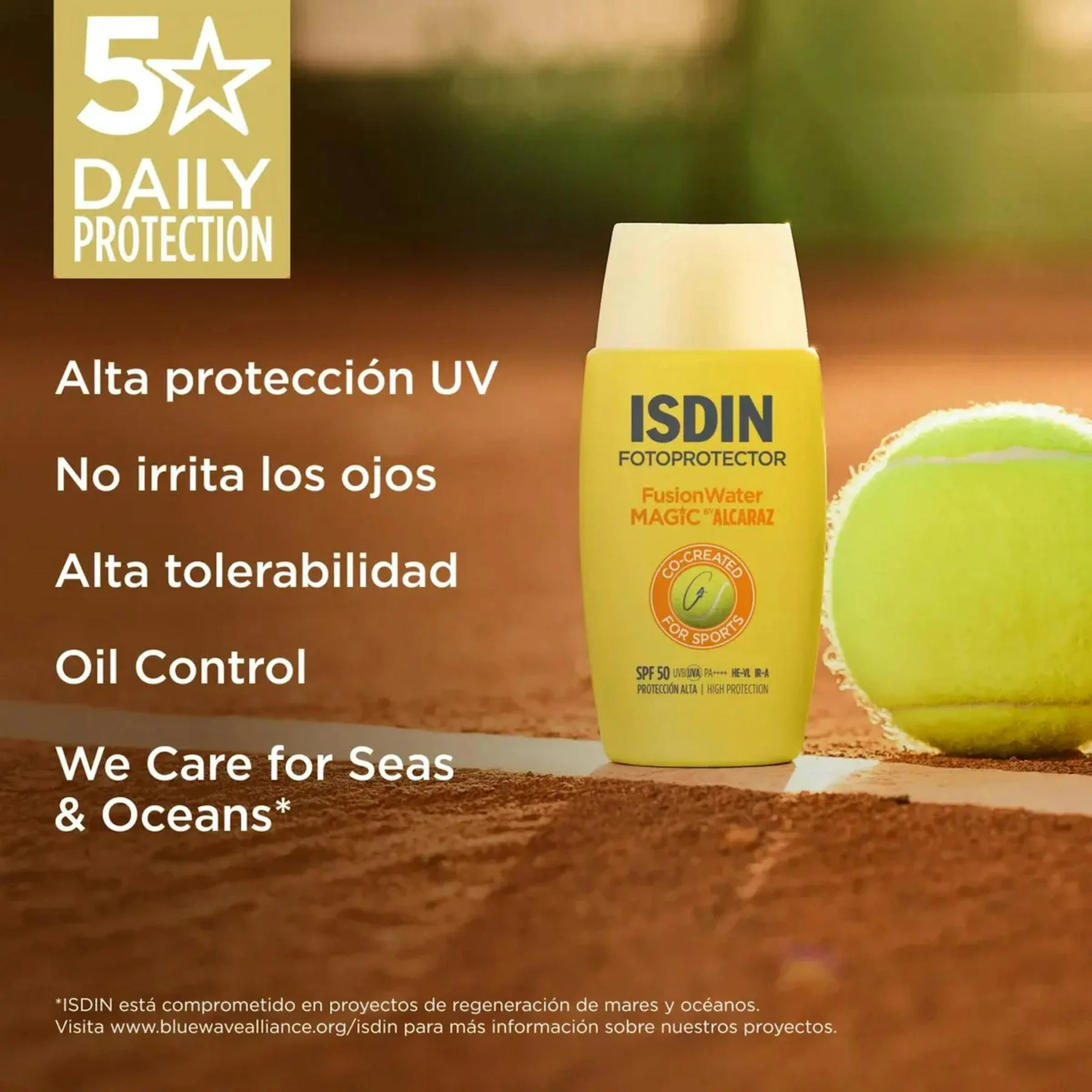 Fotoprotector Fusion Water Magic Alcaraz SPF 50 Isdin 50Ml