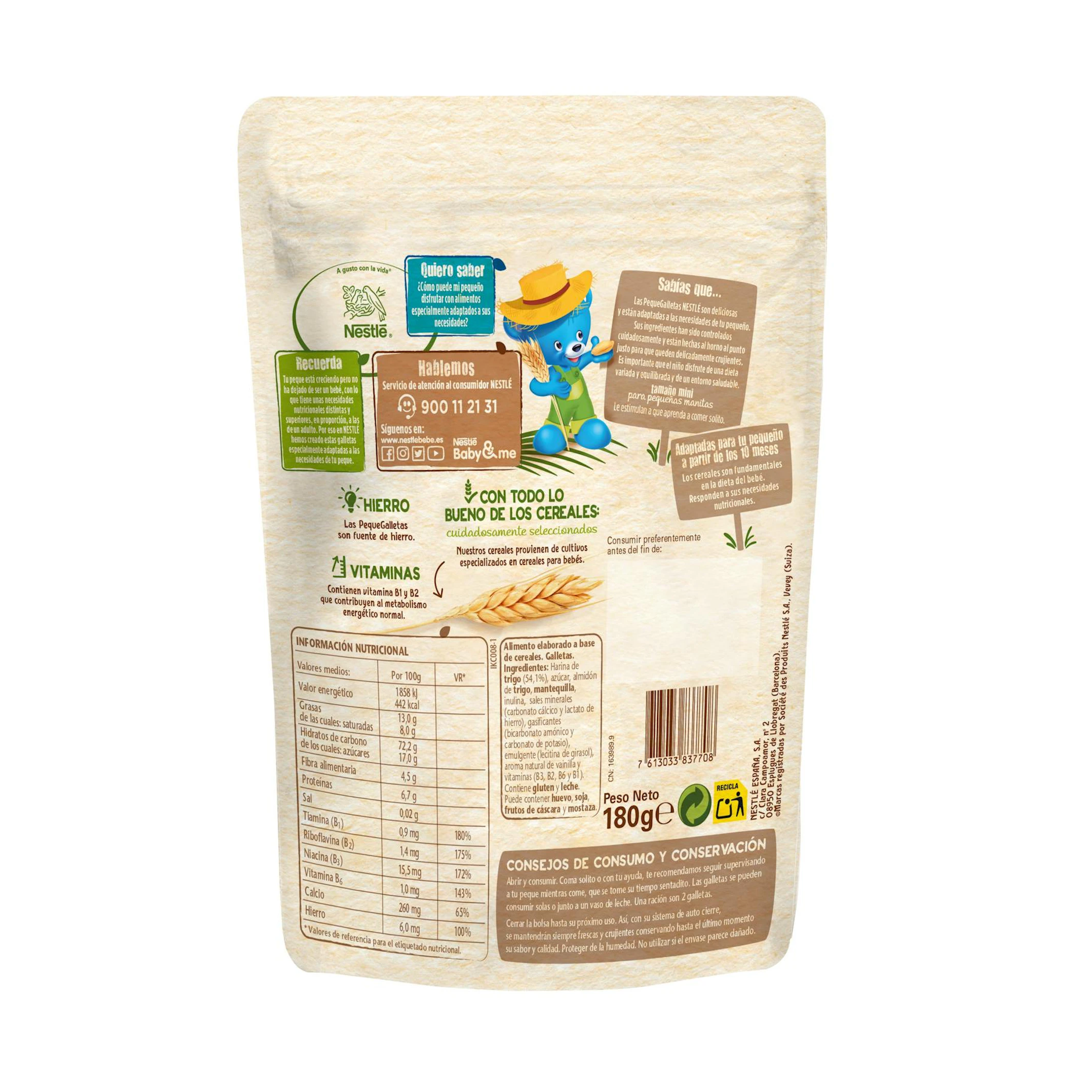 Peque Galletas Nestlé 180Gr