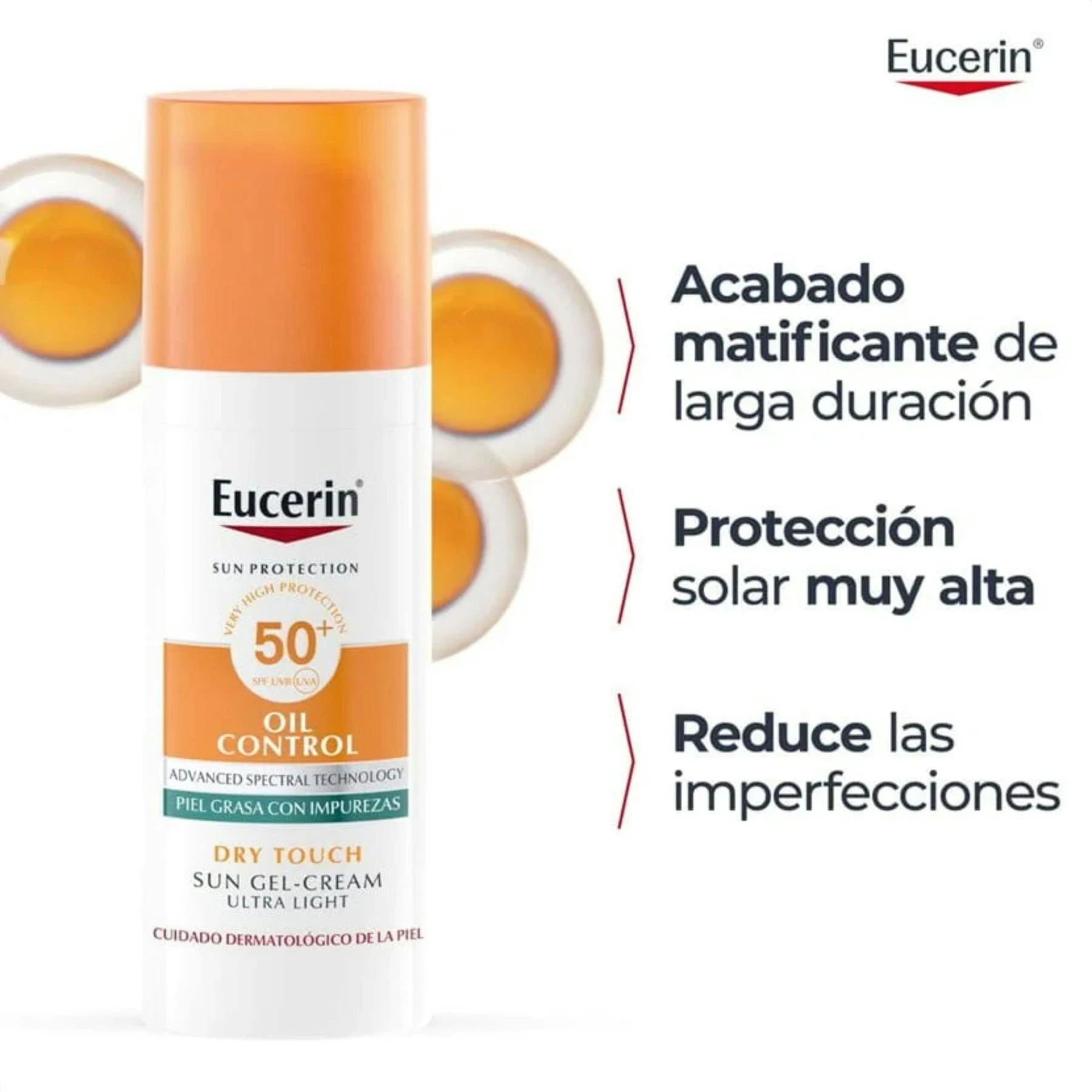 Gel-Creme Solar Oil Control Dry Touch SPF50+ Eucerin 50Ml