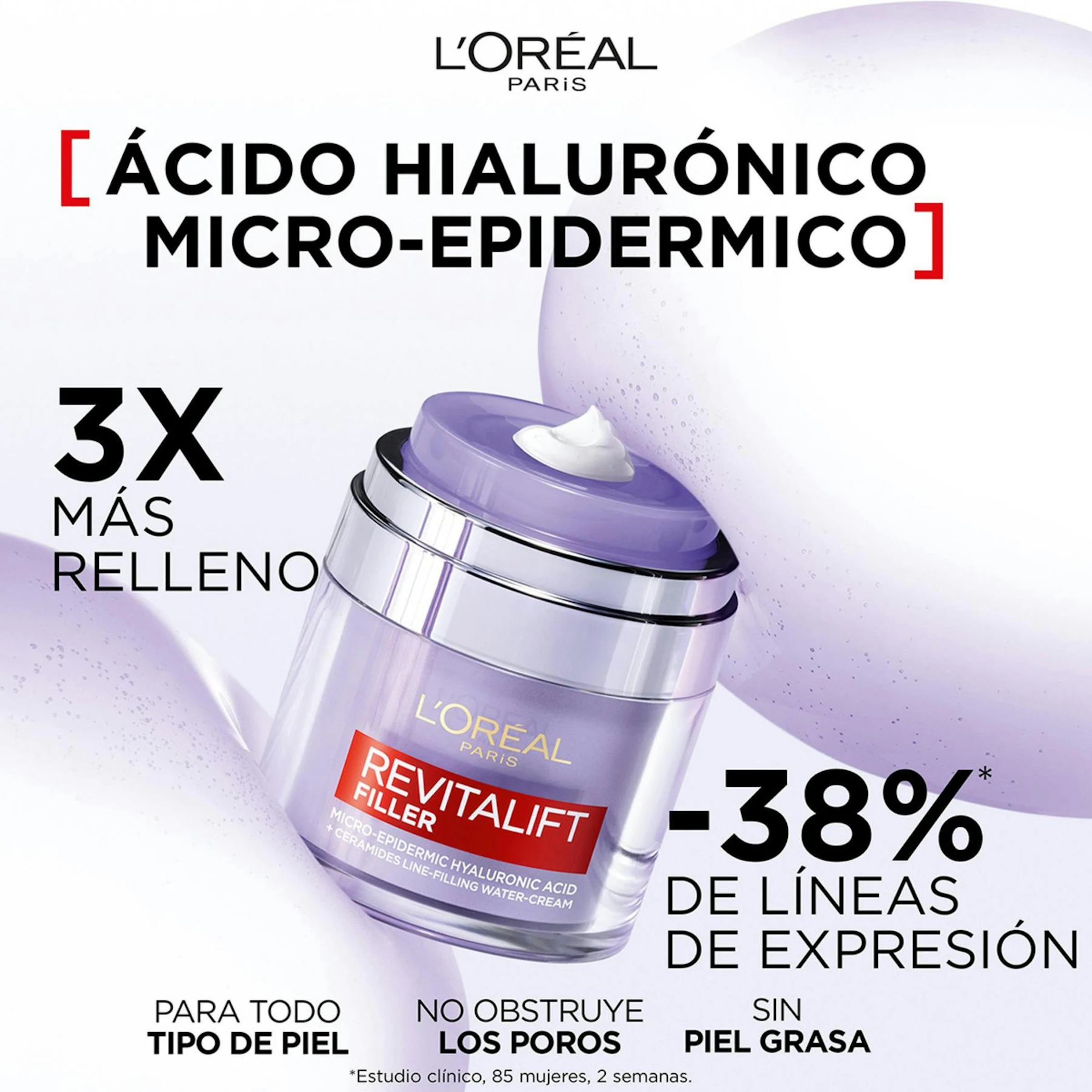 Gel Em Creme Ácido Hialurónico Revitalift Filler L’Oréal Paris 50Ml