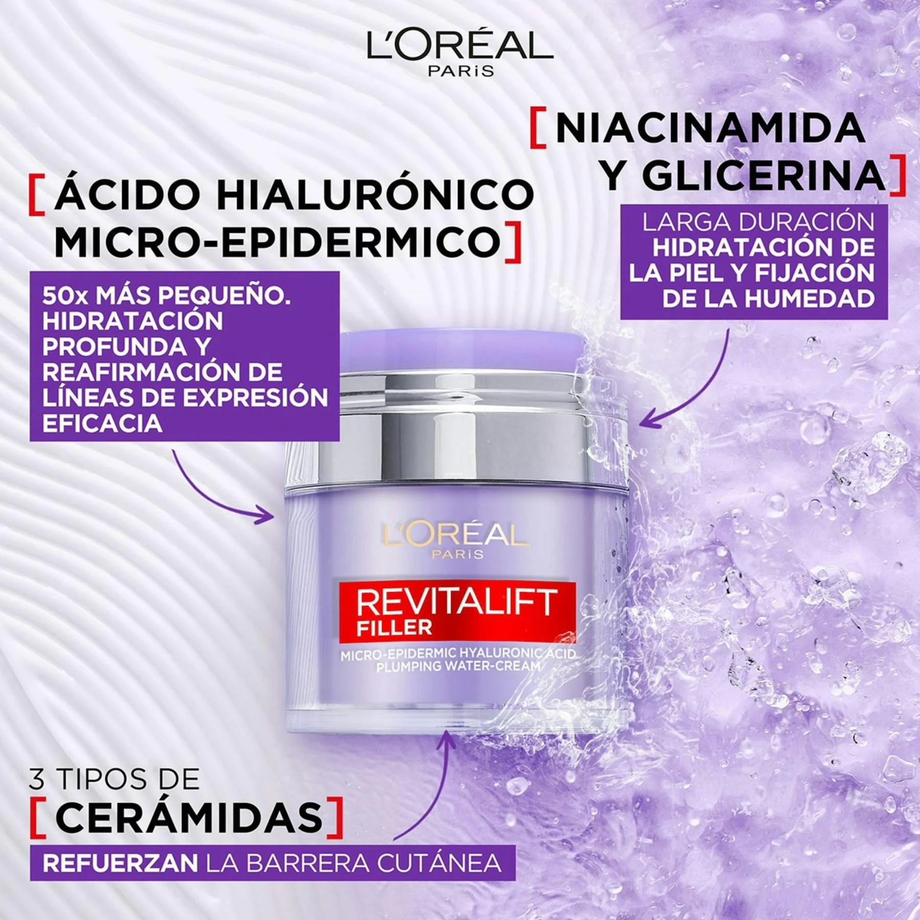 Gel Em Creme Ácido Hialurónico Revitalift Filler L’Oréal Paris 50Ml