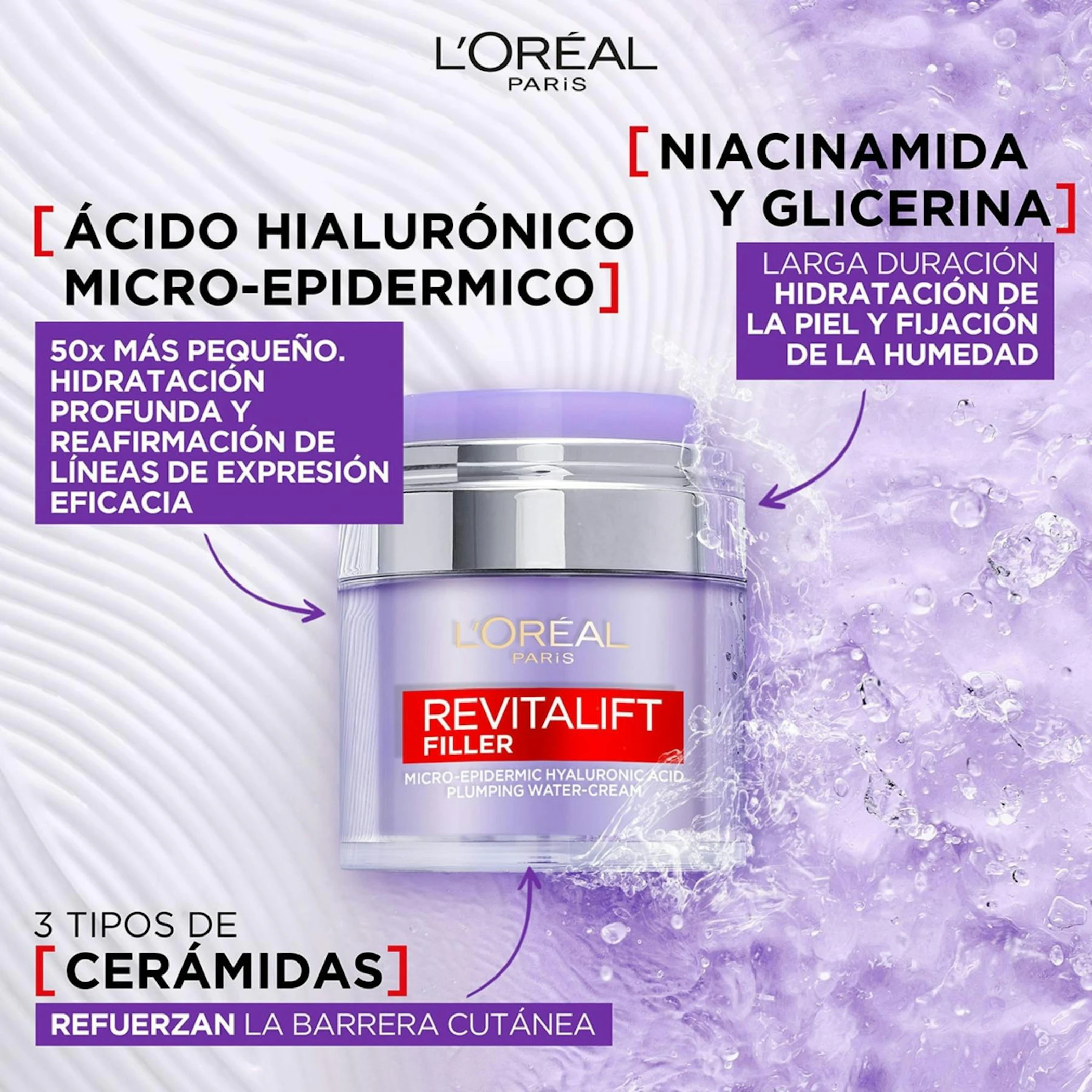Gel Em Creme Ácido Hialurónico Revitalift Filler L’Oréal Paris 50Ml
