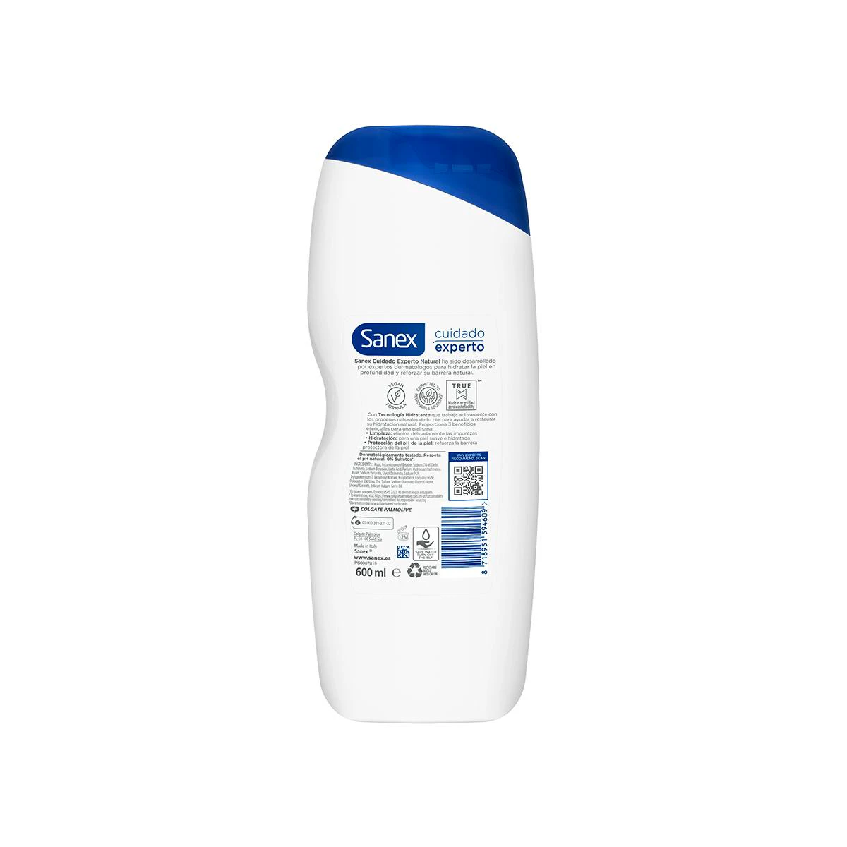 Gel De Banho Cuidado Experto Natural Sanex 600Ml