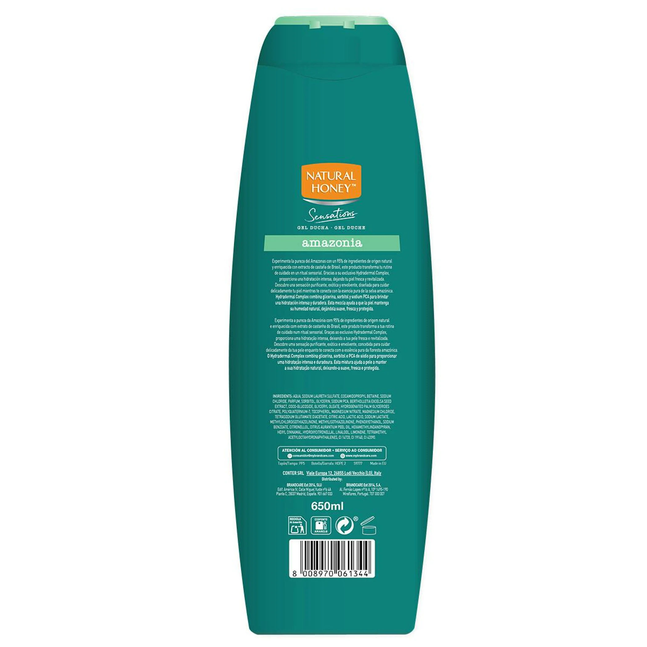 Gel de Duche Amazónia Natural Honey 650Ml