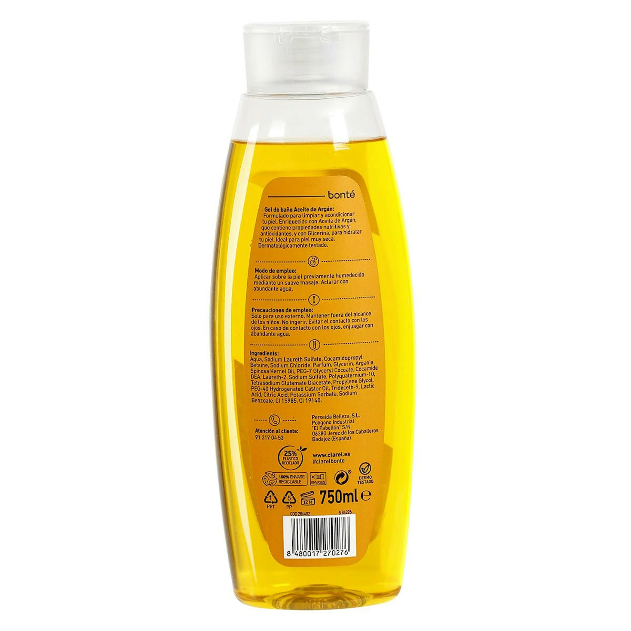 Gel De Banho Óleo De Argão Bonté 750Ml