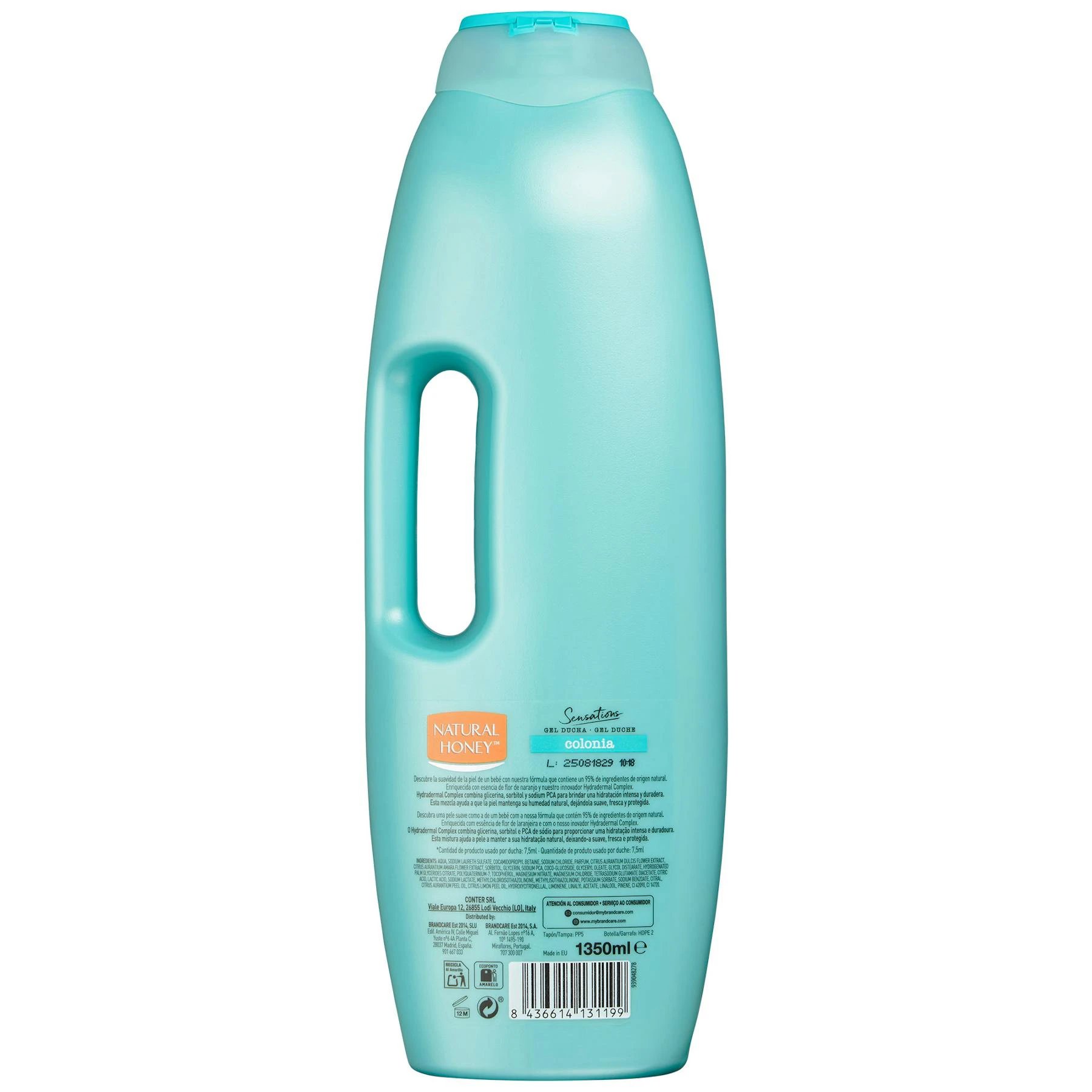 Gel de Duche Frescor de Colónia Natural Honey 1350Ml