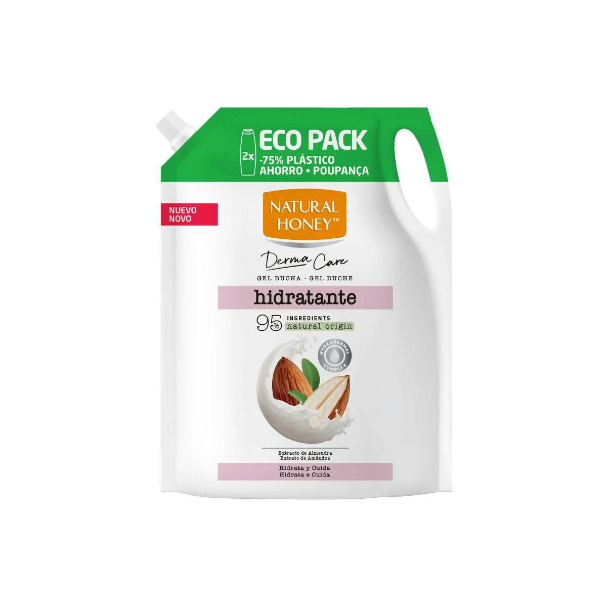 Gel De Ducha Hidratante Natural Honey Eco Pack 1.4L