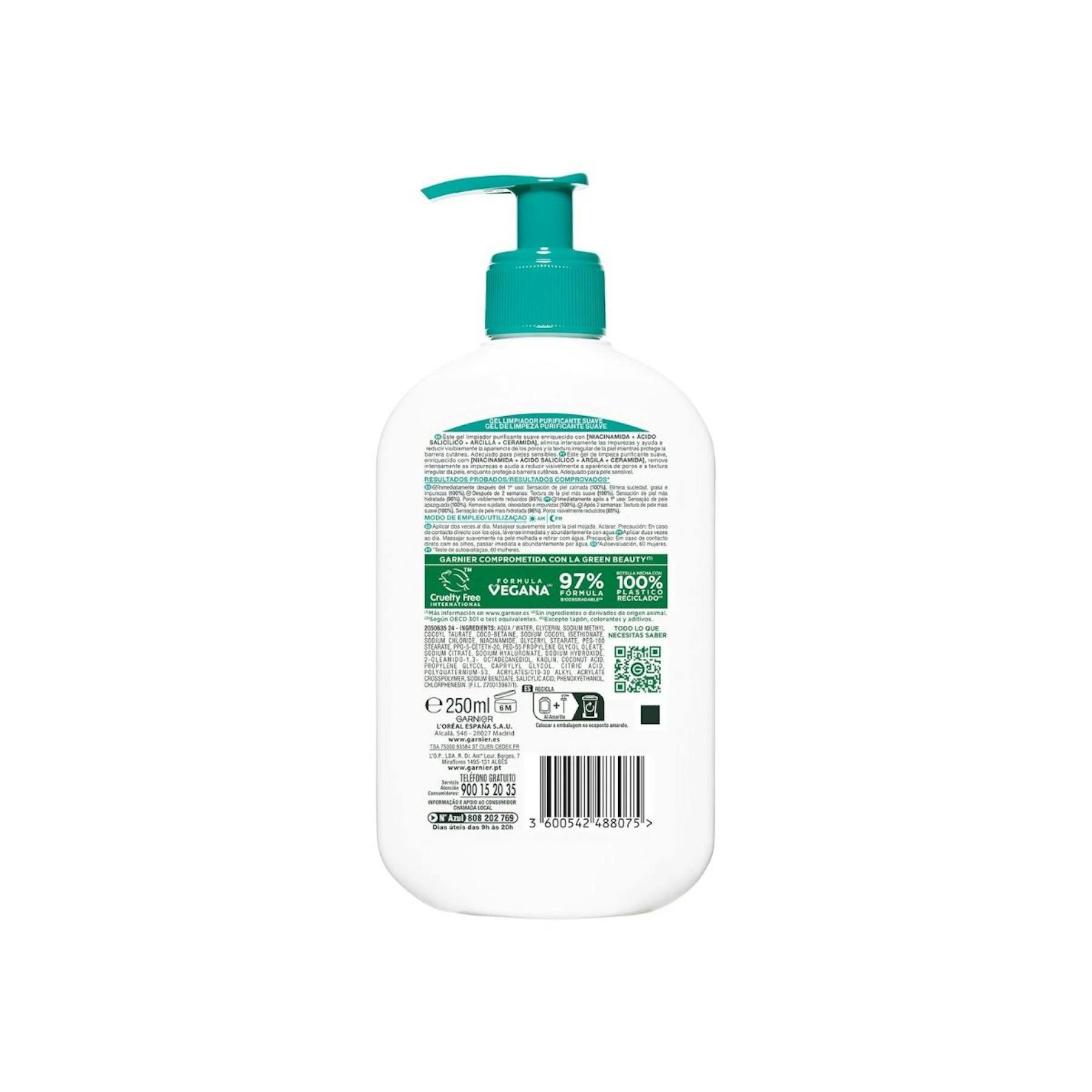 Gel Limpiador Salicylic Purificante Suave Garnier 250Ml