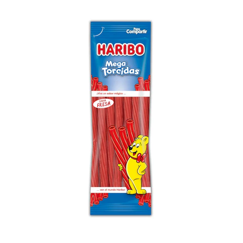 Mega torcidas fresa HARIBO, bolsa 200 g 200 gr