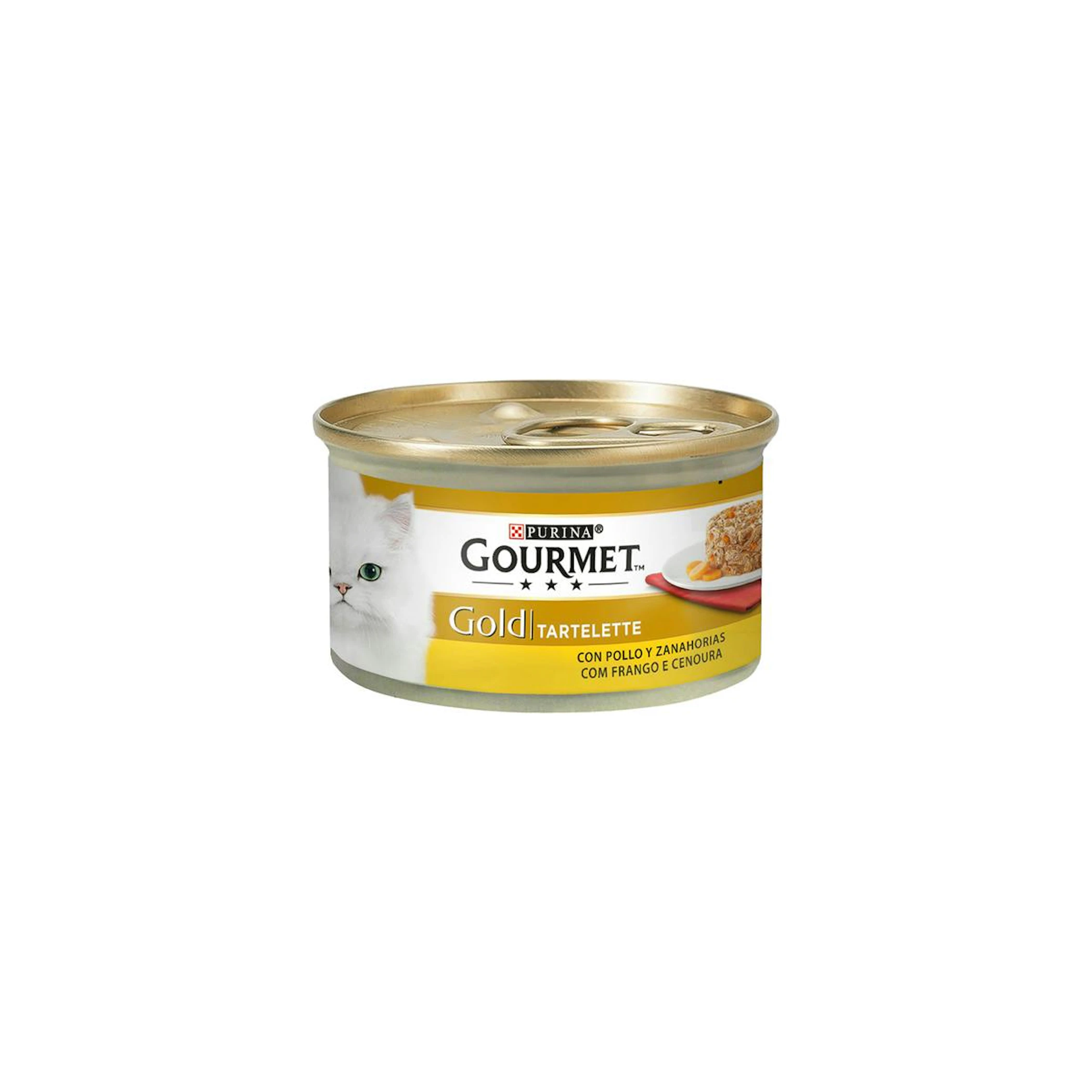 Comida Húmeda Gatos Tartallette Pollo Y Zanahoria Gourmet Gold 85G 0