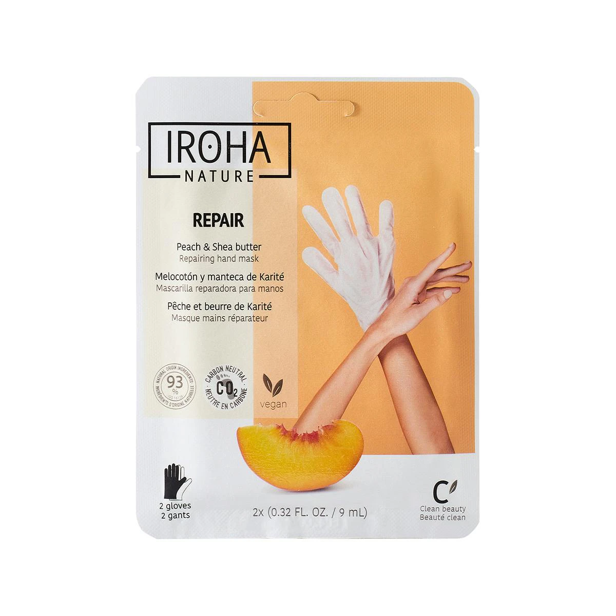 Mascarilla De Manos Reparadora Melocotón Iroha Nature Mascarilla De Manos Reparadora Melocotón Iroha Nature 0