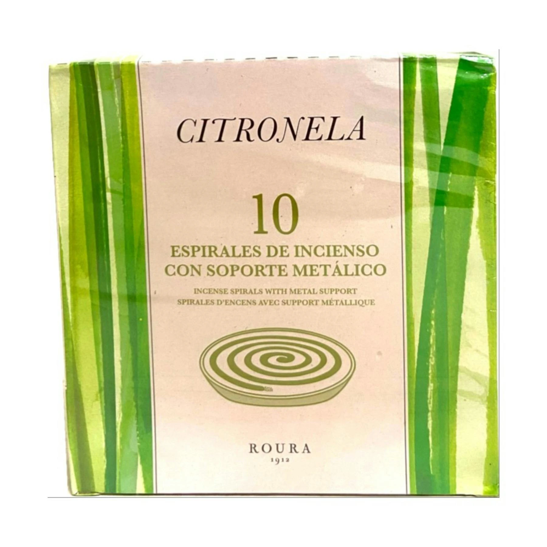 Incenso Em Espirais Citronela Roura 10 Unid.