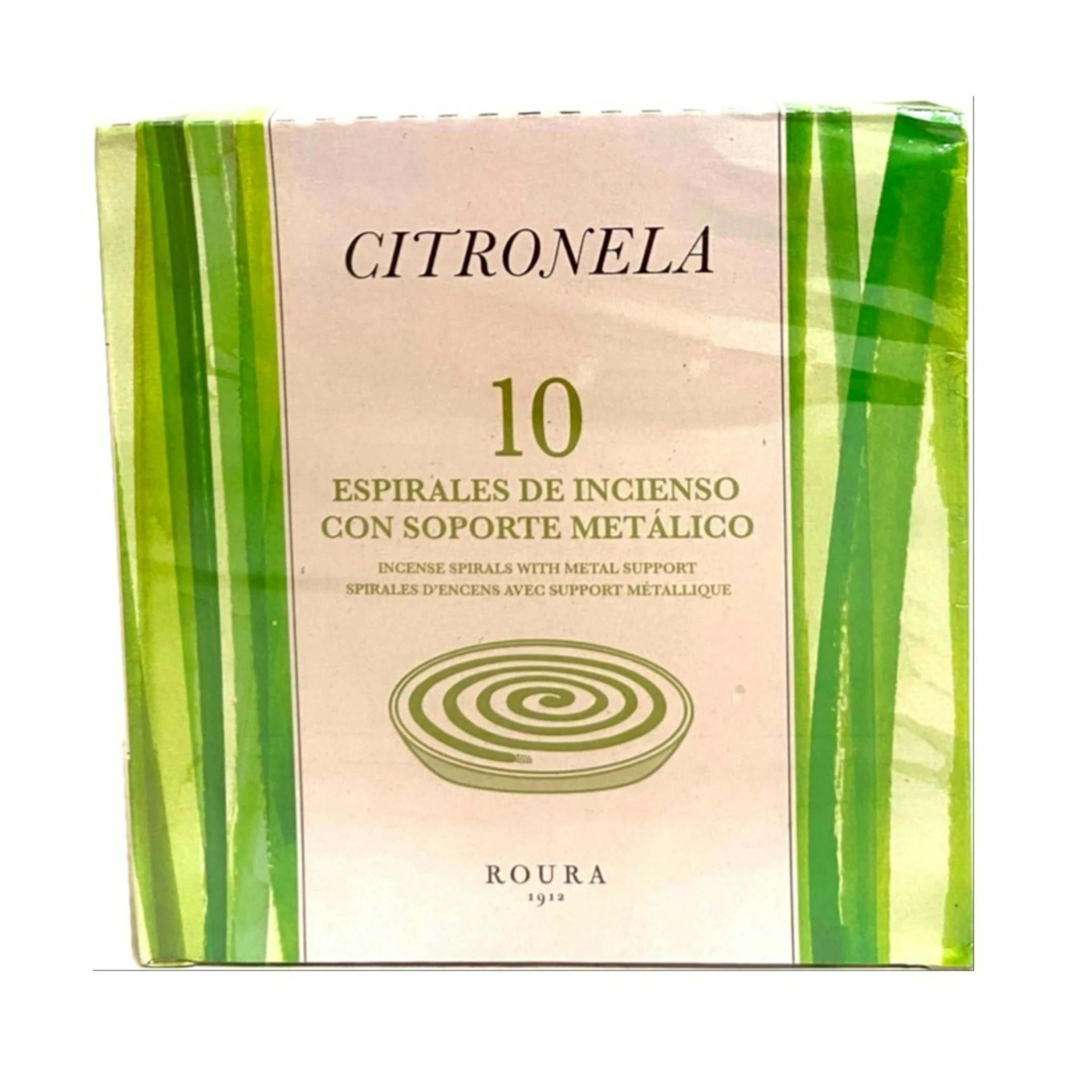 Incenso Em Espirais Citronela Roura 10 Unid.