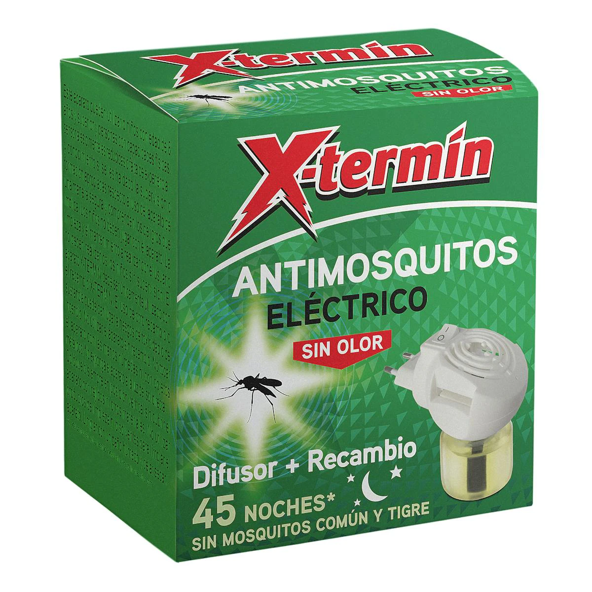 Insecticida Eléctrico Antimosquitos + Recambio Xtermin