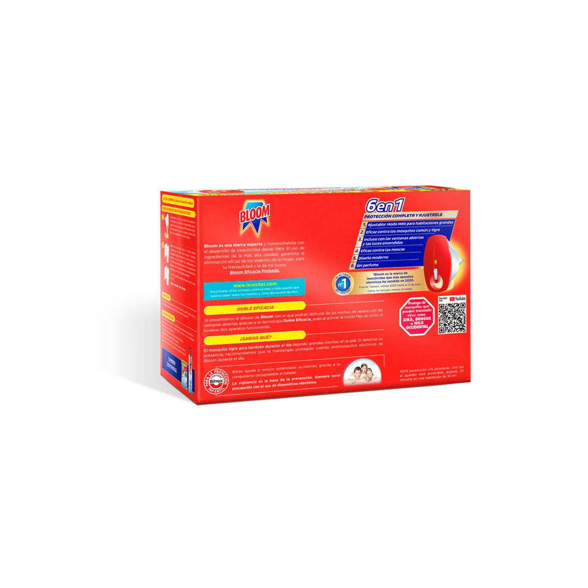 Insecticida Eléctrico Moscas Y Mosquitos + 2 Recambios Bloom Max