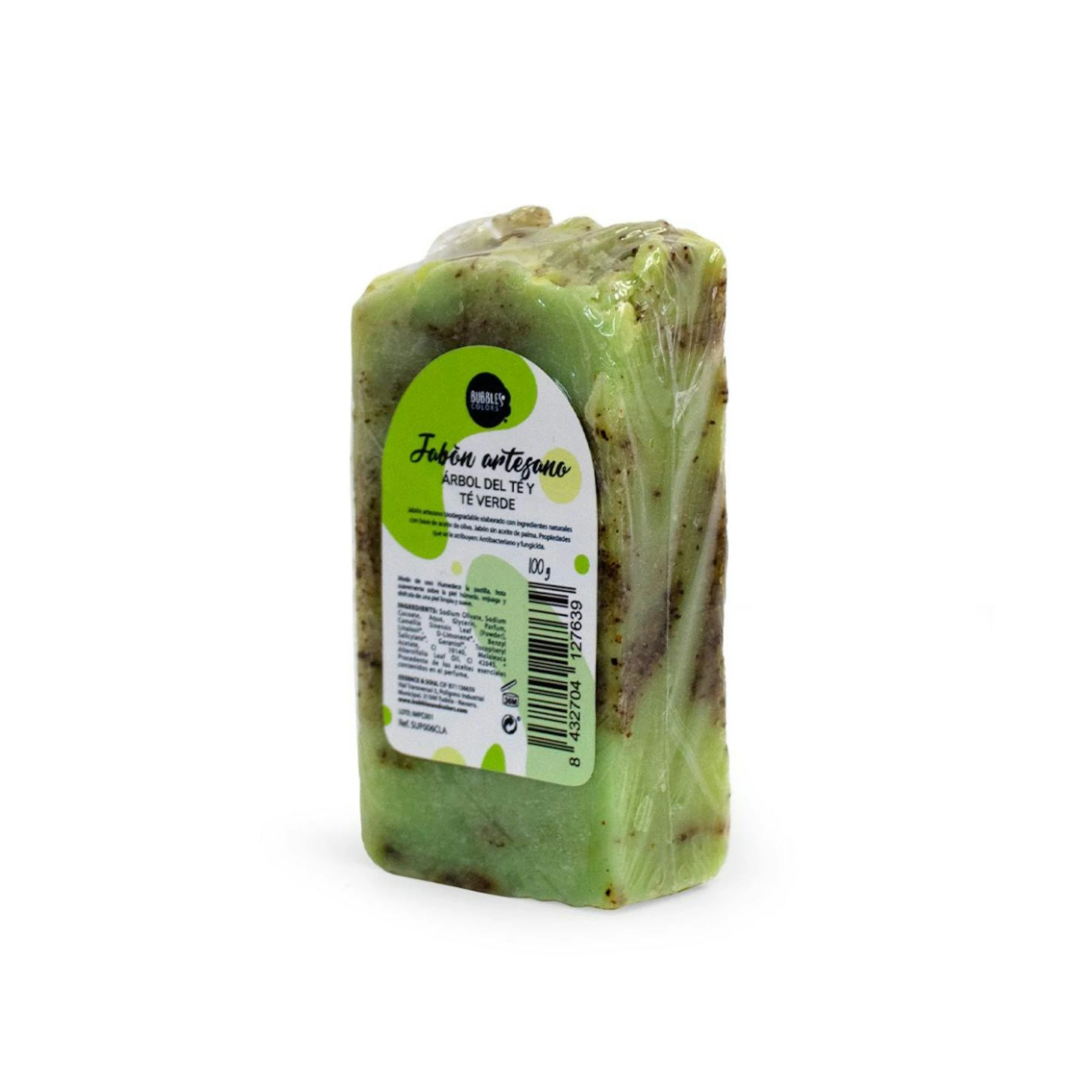 Jabón Artesanal Te Verde Bubbles & Colors 100 Gr