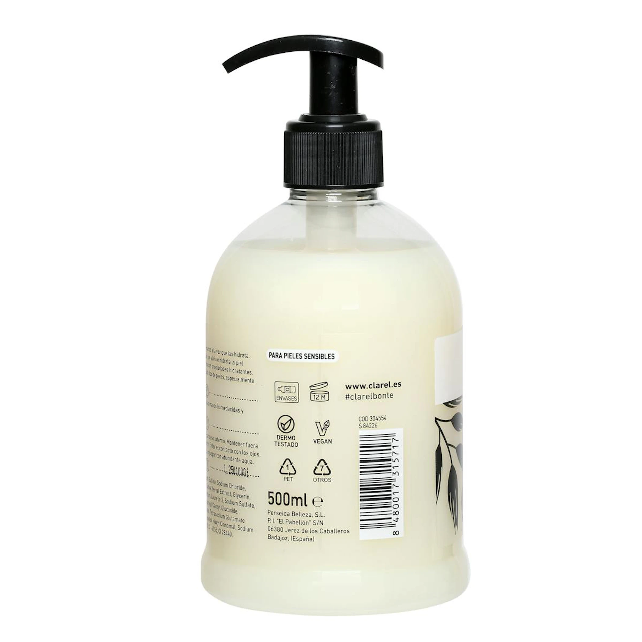 Jabón De Manos Líquido Avena Bonté 500Ml