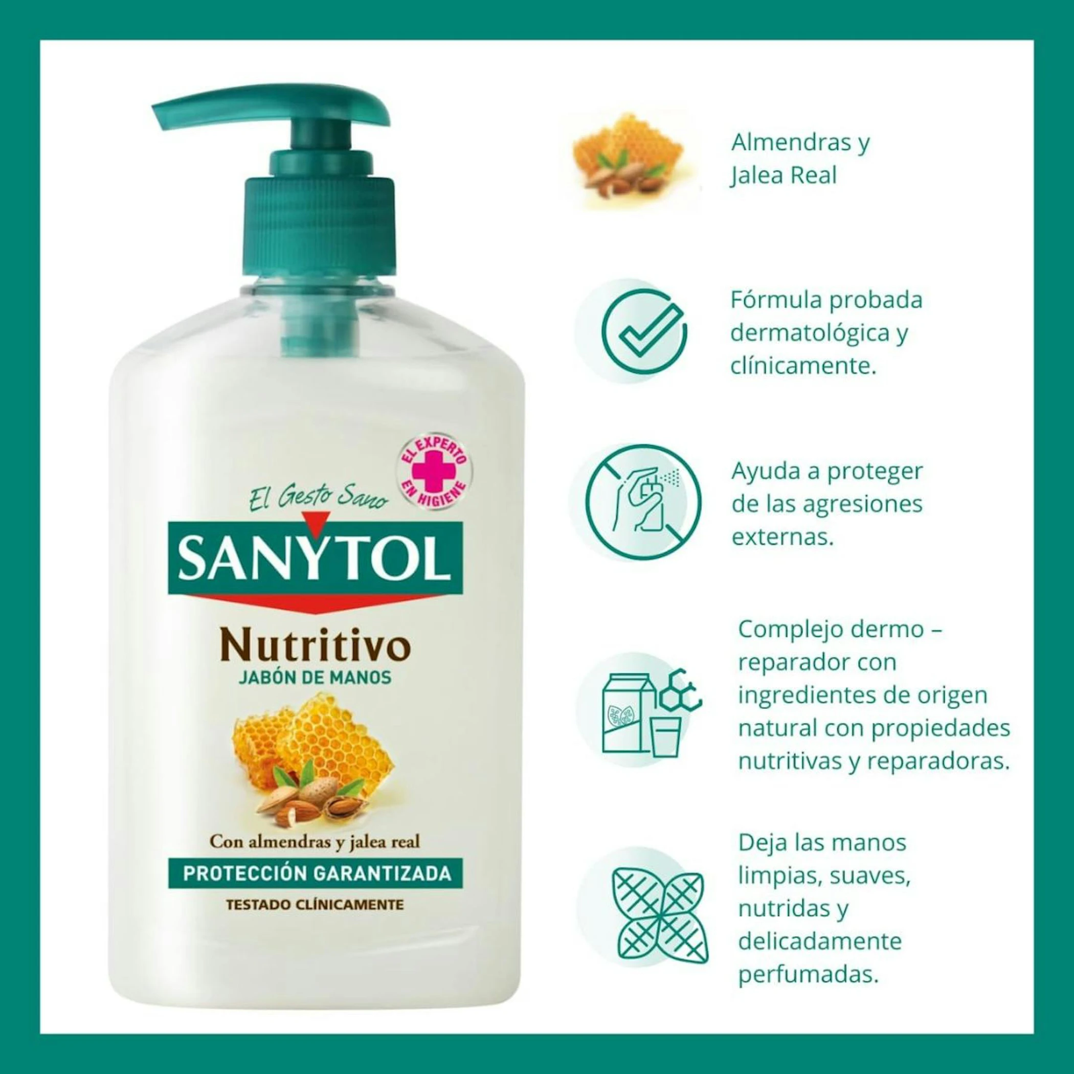 Jabón De Manos Nutritivo Sanytol 250Ml