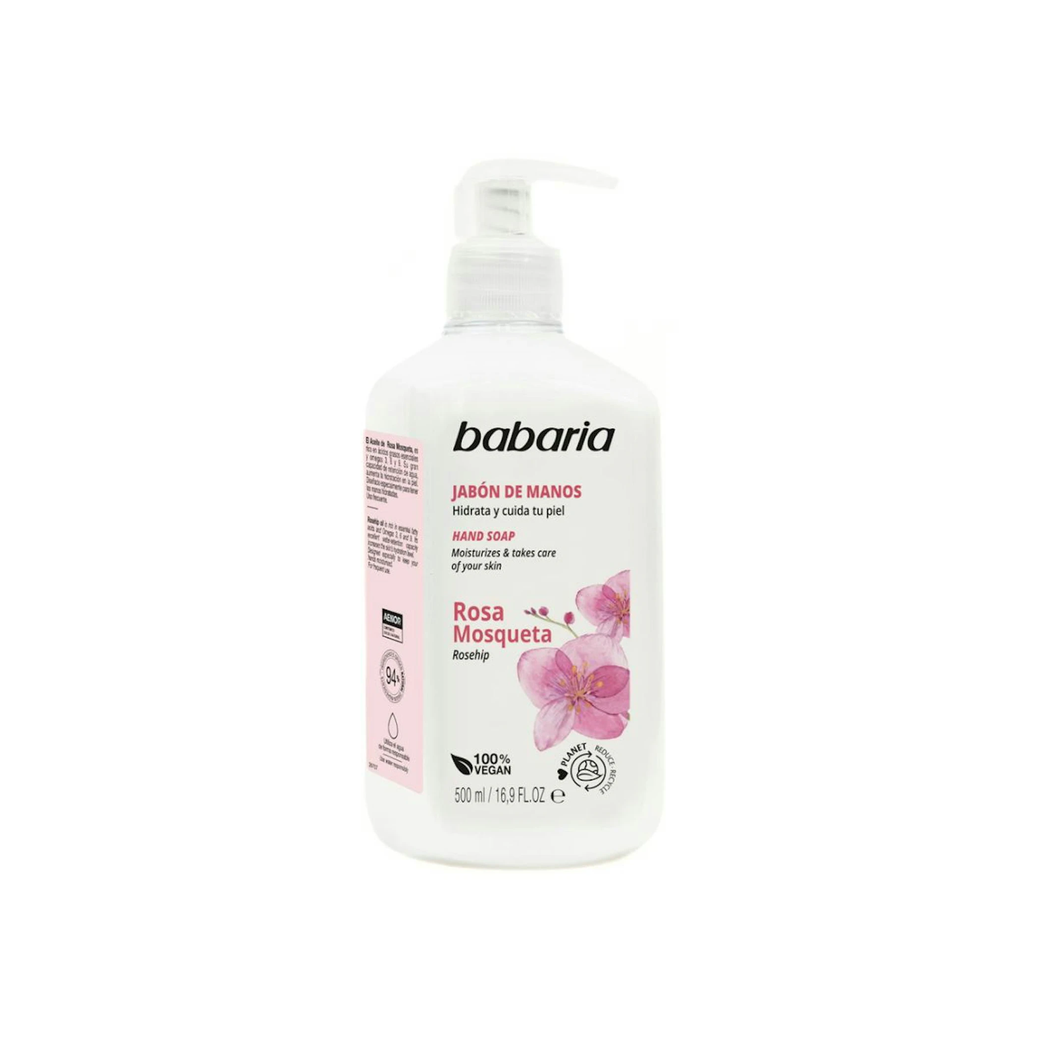 Jabón De Manos Rosa Mosqueta Babaria 500Ml 0
