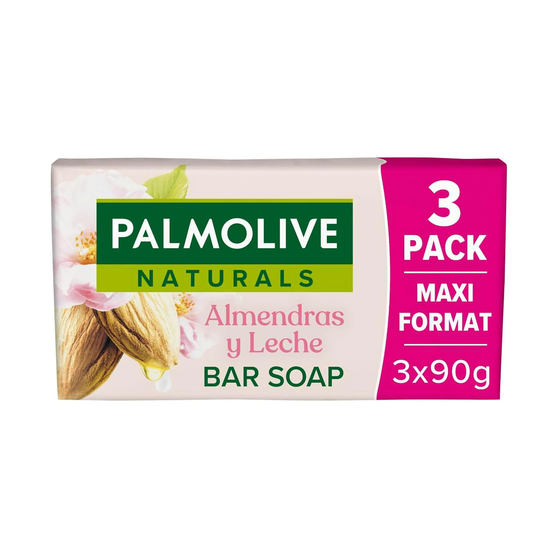 Jabón En Pastilla Naturals Almendra Y Leche Palmolive 3 Uds 0