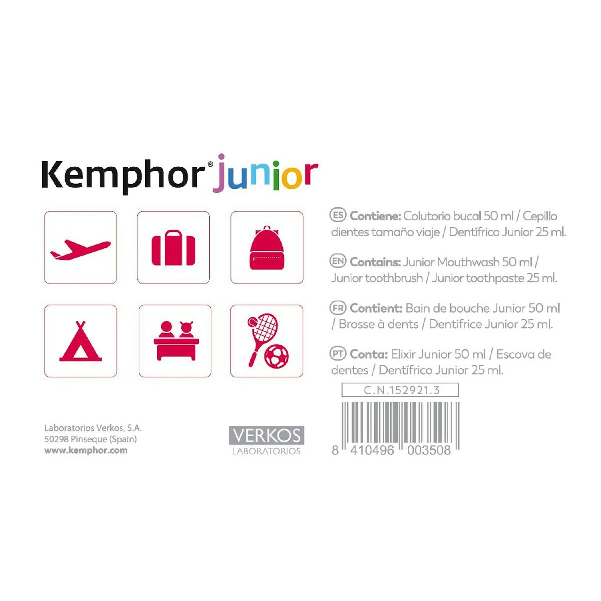Kit Dental Junior Formato Viaje Kemphor