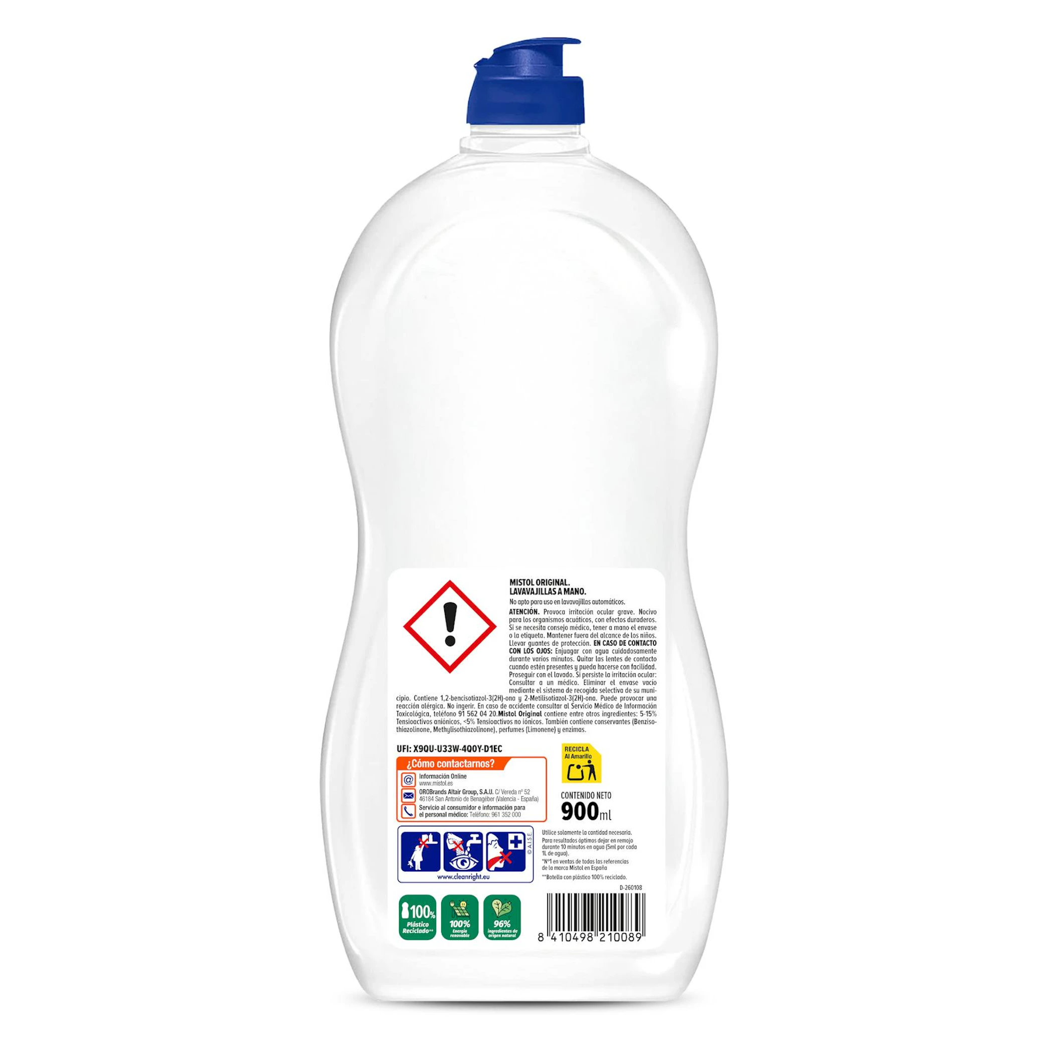 Lavavajillas Original Mistol 900Ml