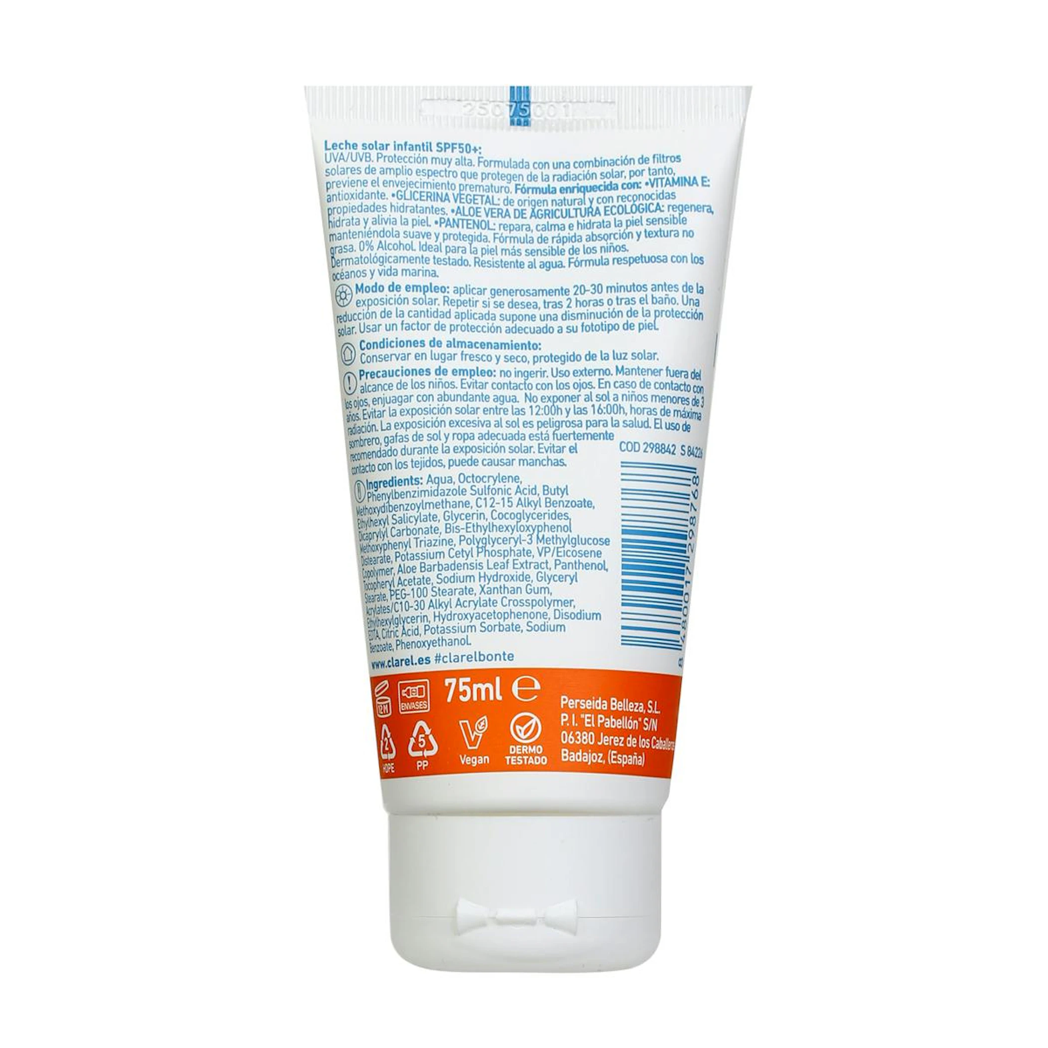 Leite Solar Infantil Sensitive SPF 50+ Formato Viagem Bonté 75Ml