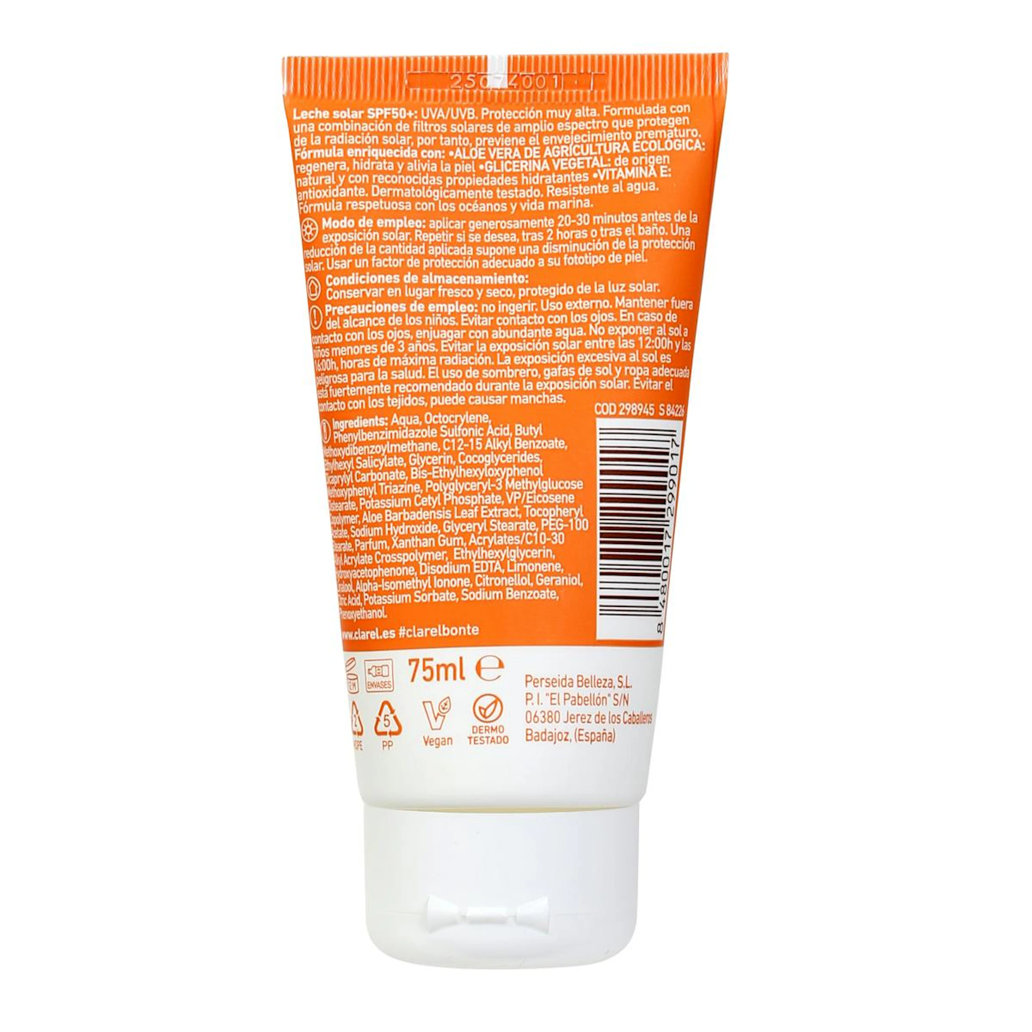 Leche Solar SPF 50+ Formato Viaje Bonté 75Ml