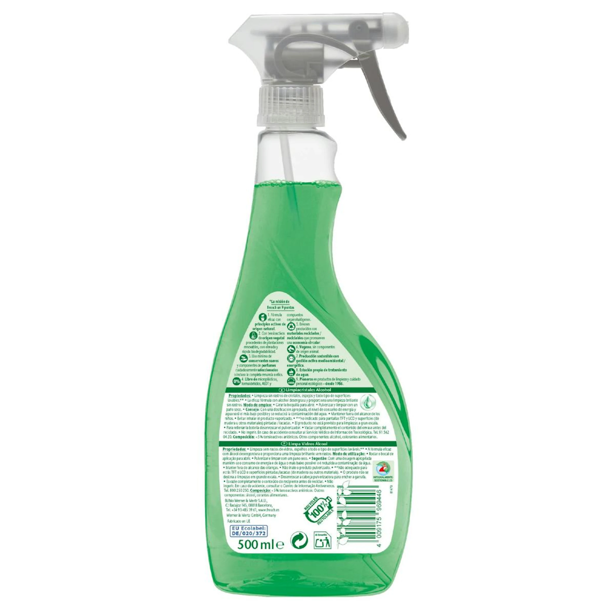 Limpiacristales Alcohol Eco Frosch 500 Ml