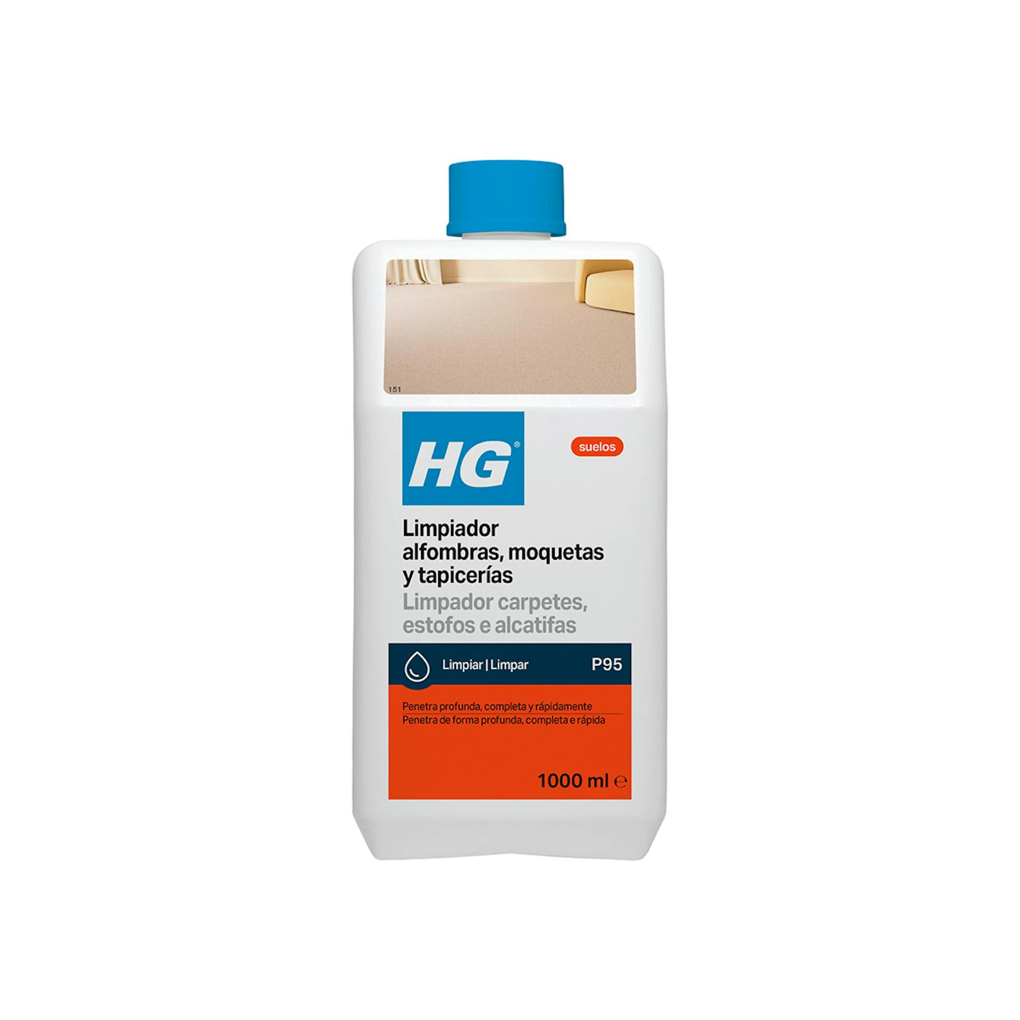 Limpiador De Alfombras, Moquetas Y Tapicerías HG 1Lt